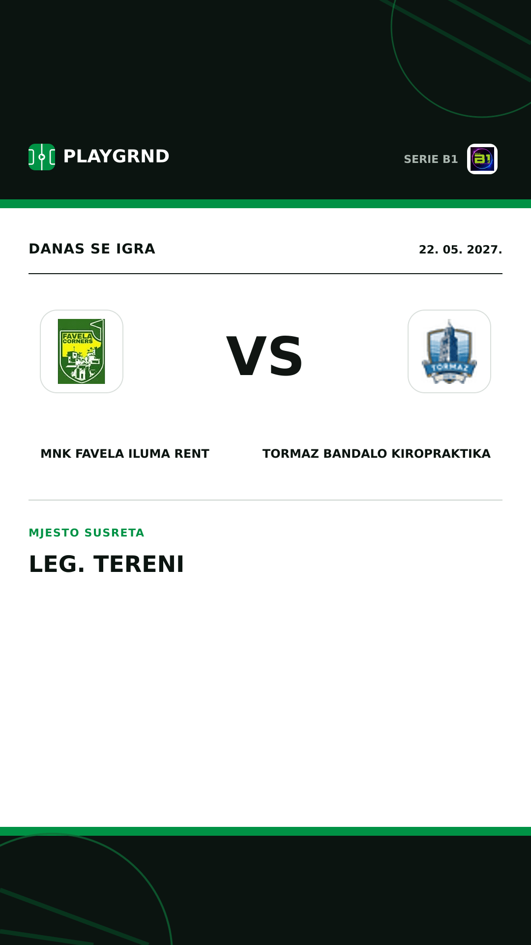 Instagram slika: MNK Favela Iluma Rent vs Tormaz Bandalo Kiropraktika