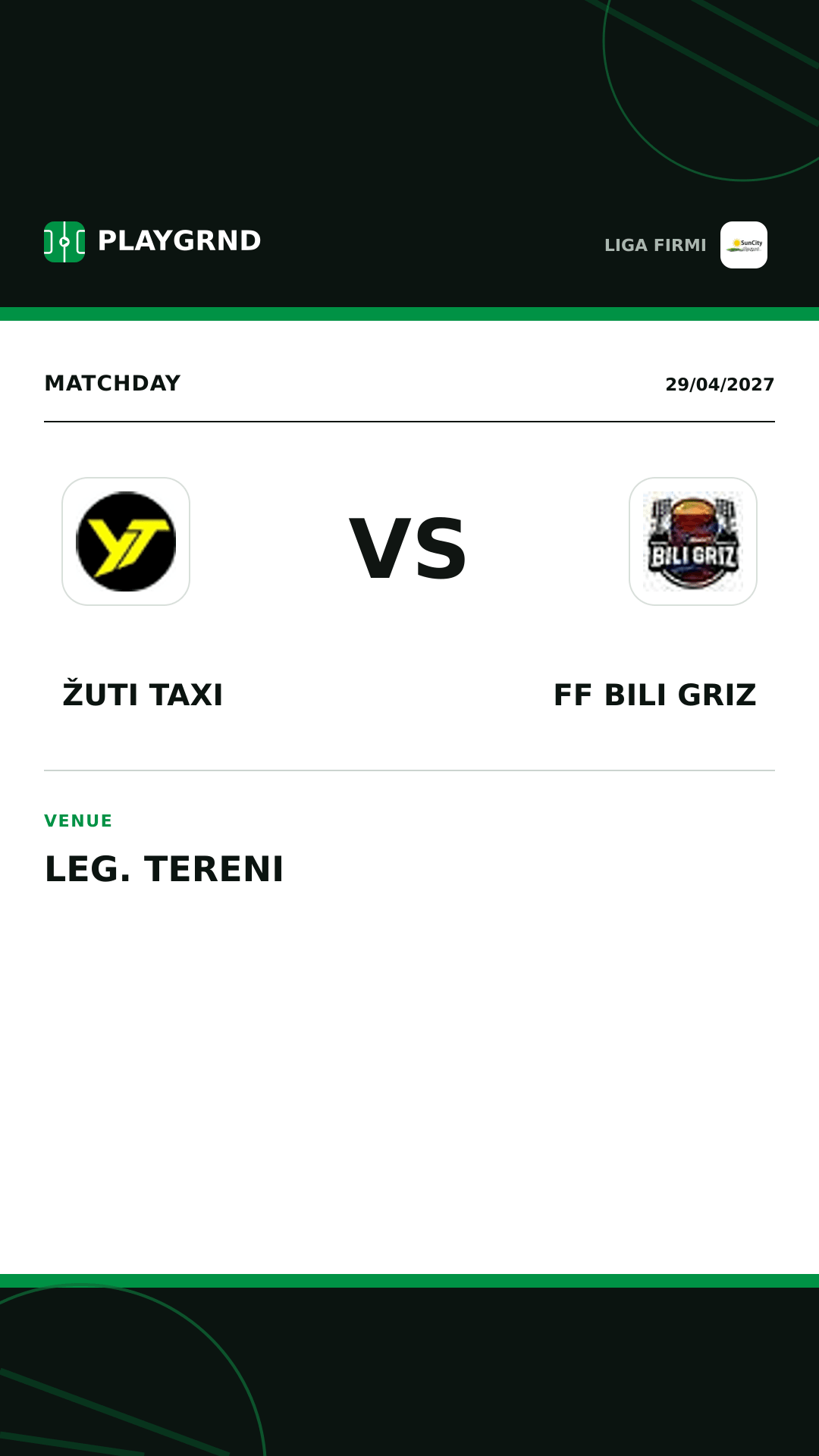 Instagram artwork: Žuti Taxi vs FF Bili Griz
