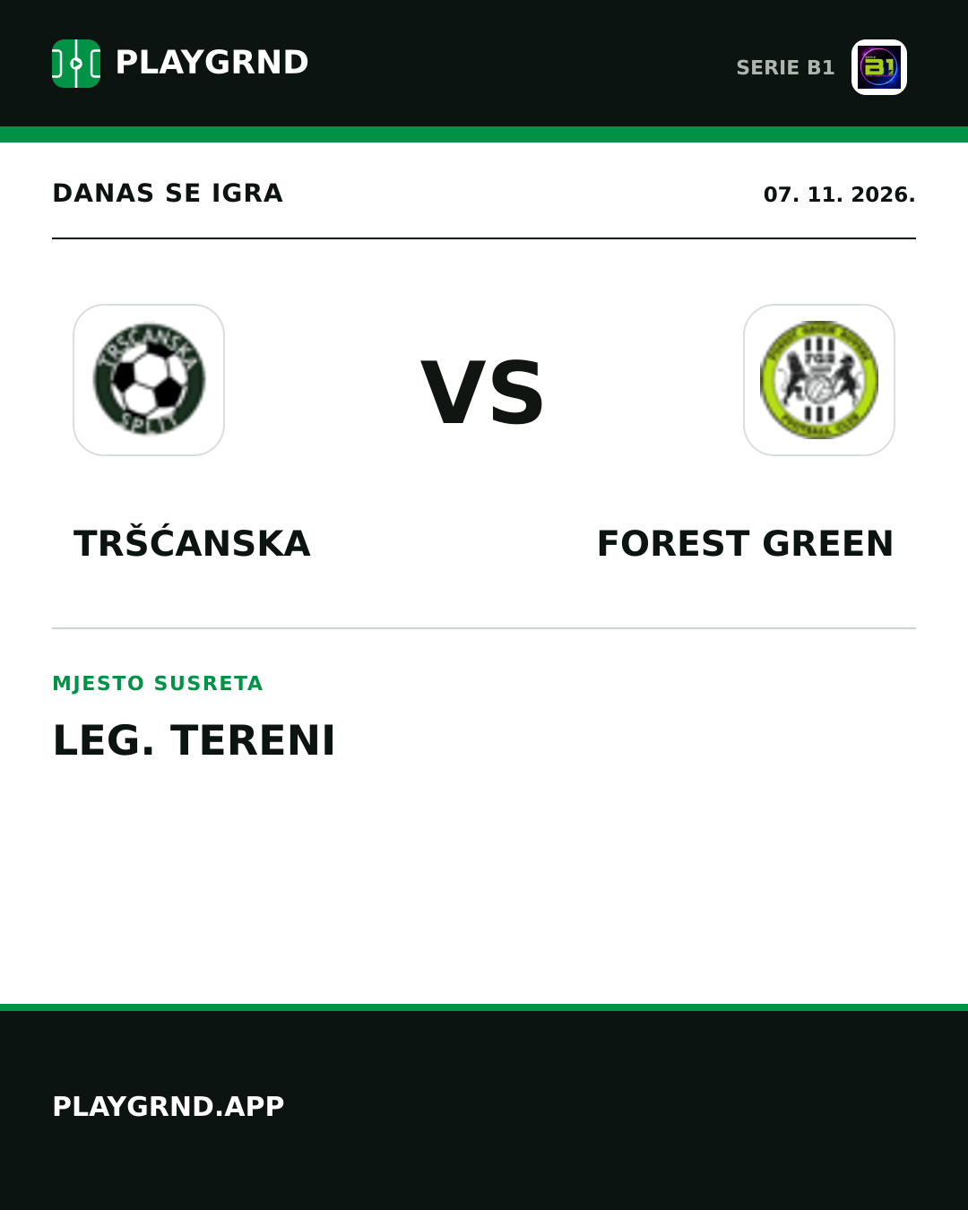 Instagram slika: Tršćanska vs Forest Green