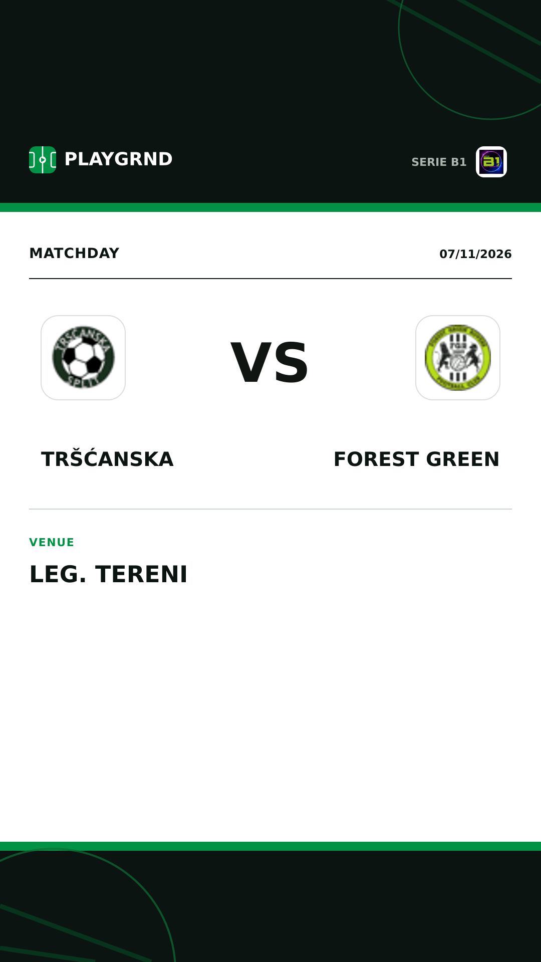 Instagram artwork: Tršćanska vs Forest Green