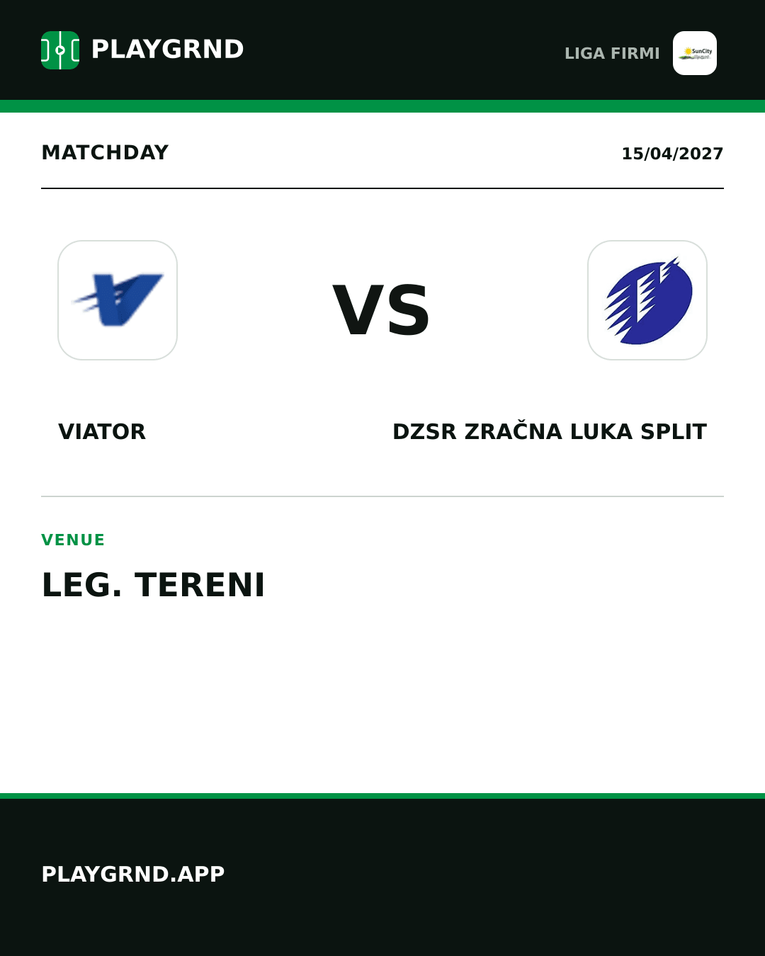 Instagram artwork: Viator vs DZSR Zračna Luka Split
