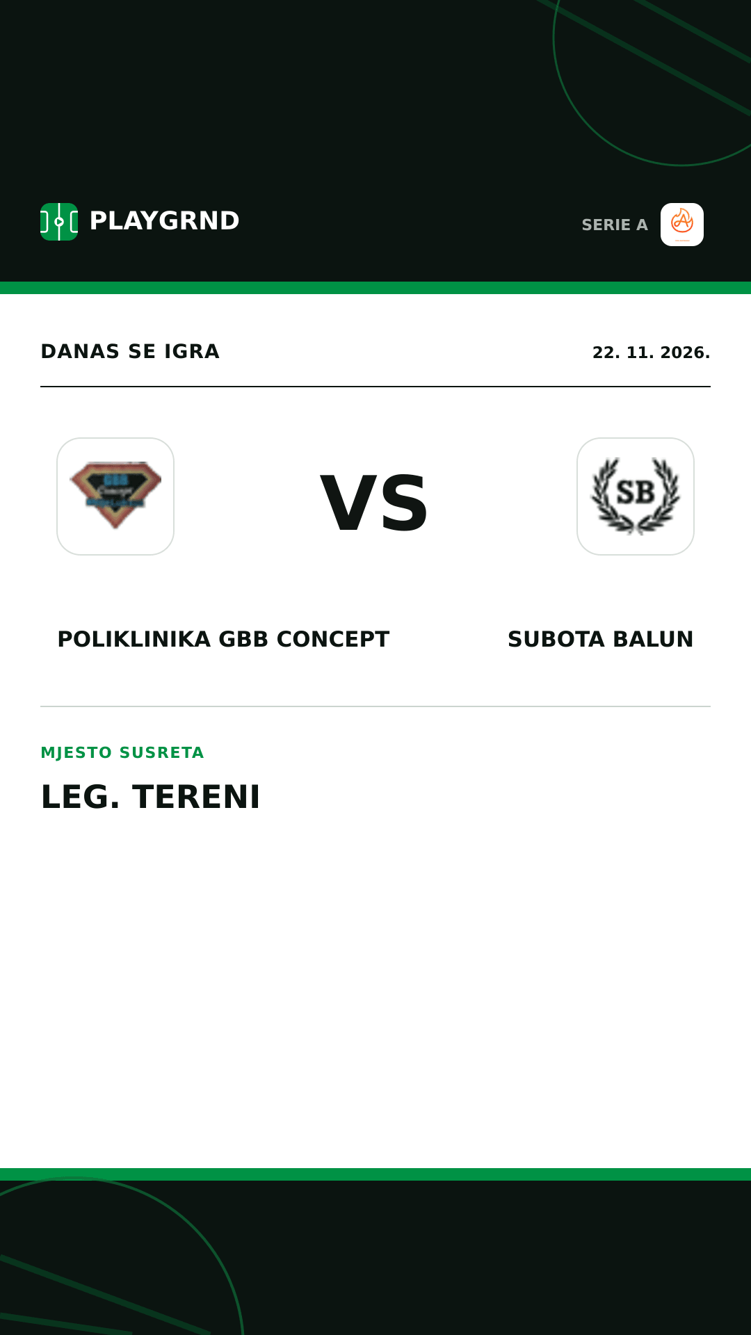 Instagram slika: Poliklinika Gbb Concept vs Subota Balun