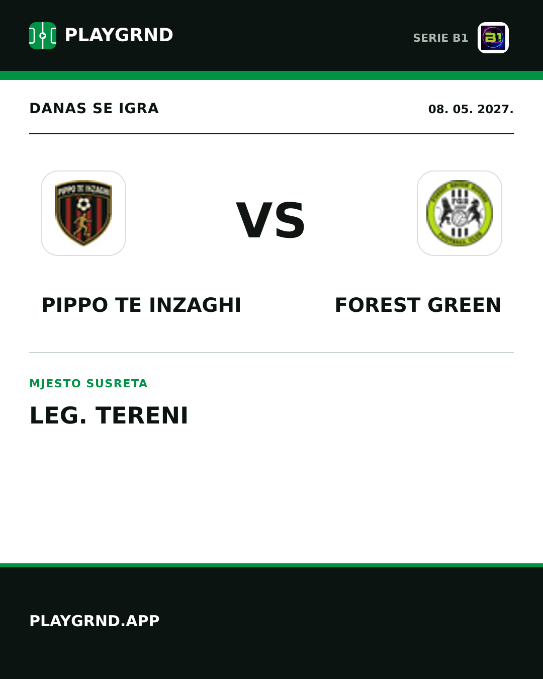 Instagram slika: Pippo TE Inzaghi vs Forest Green