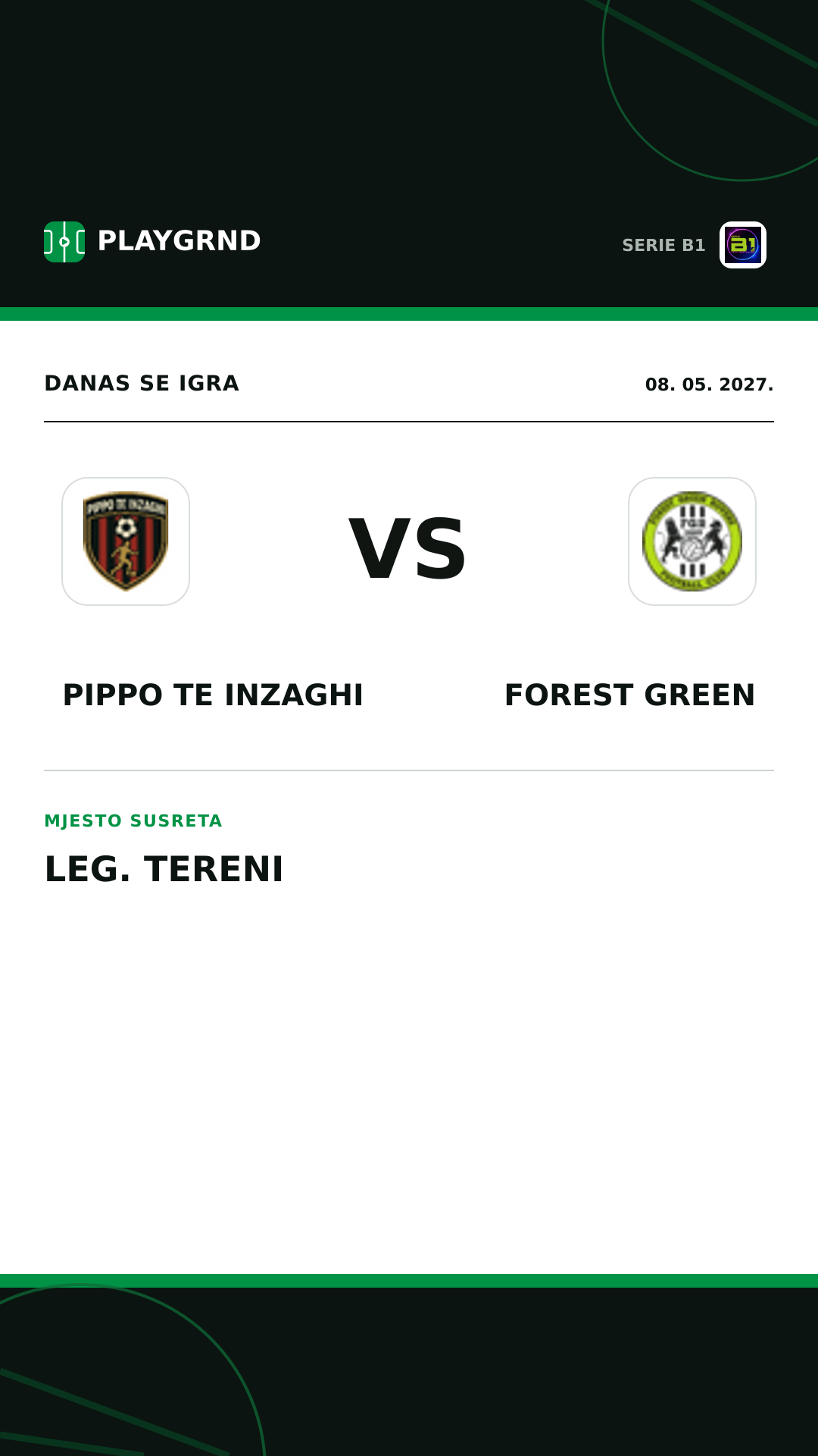 Instagram slika: Pippo TE Inzaghi vs Forest Green