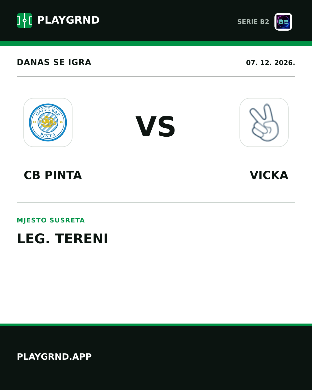 Instagram slika: CB Pinta vs Vicka