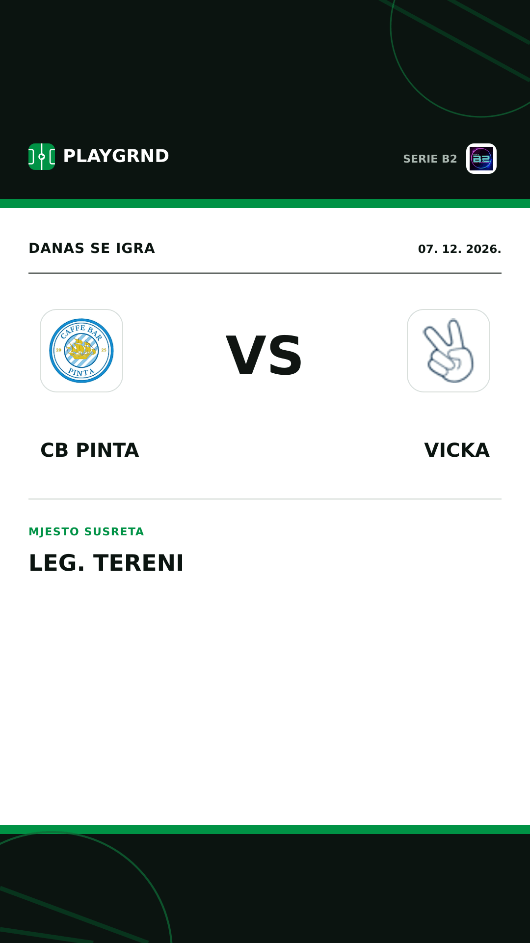 Instagram slika: CB Pinta vs Vicka