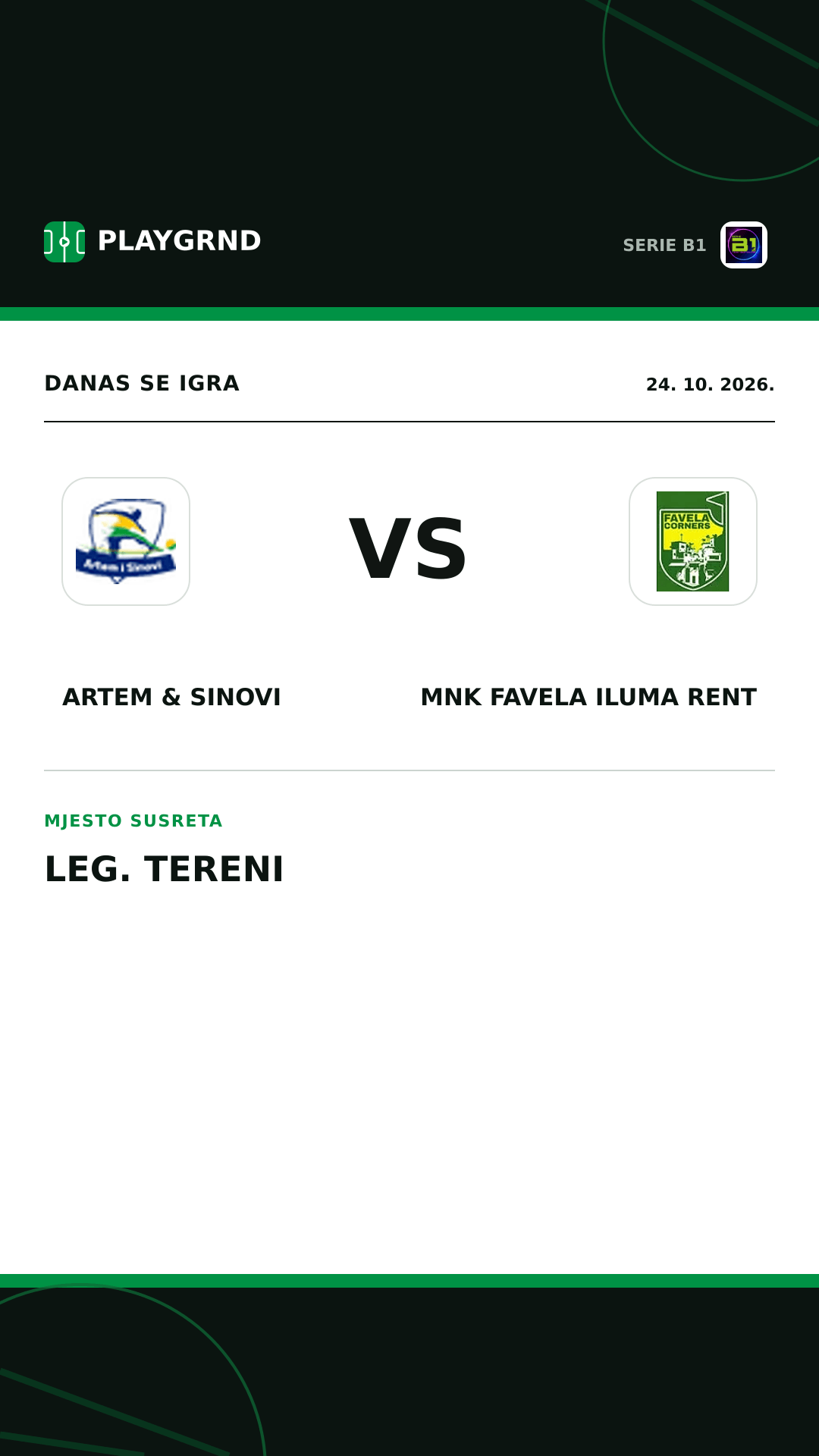 Instagram slika: Artem & Sinovi vs MNK Favela Iluma Rent