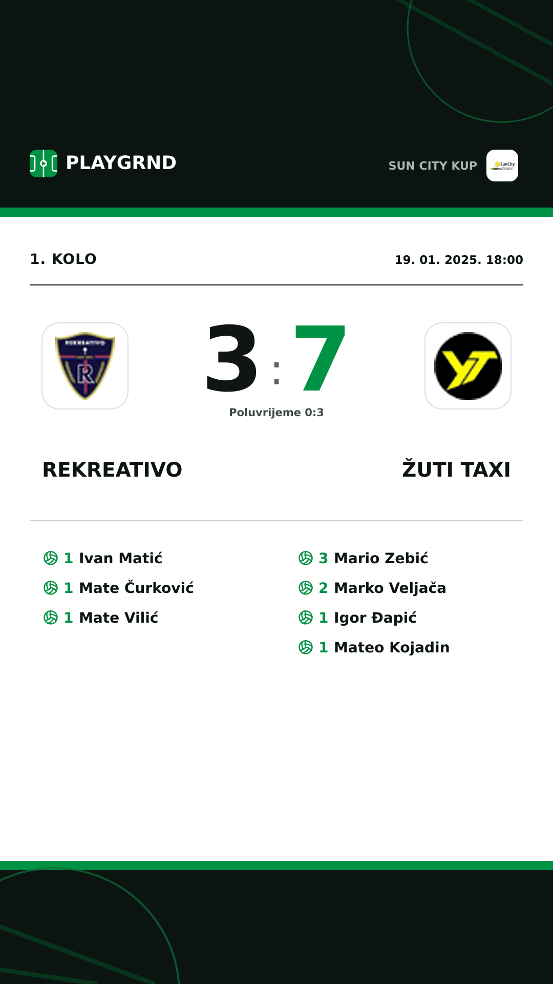 Instagram slika: Rekreativo 3:7 Žuti Taxi