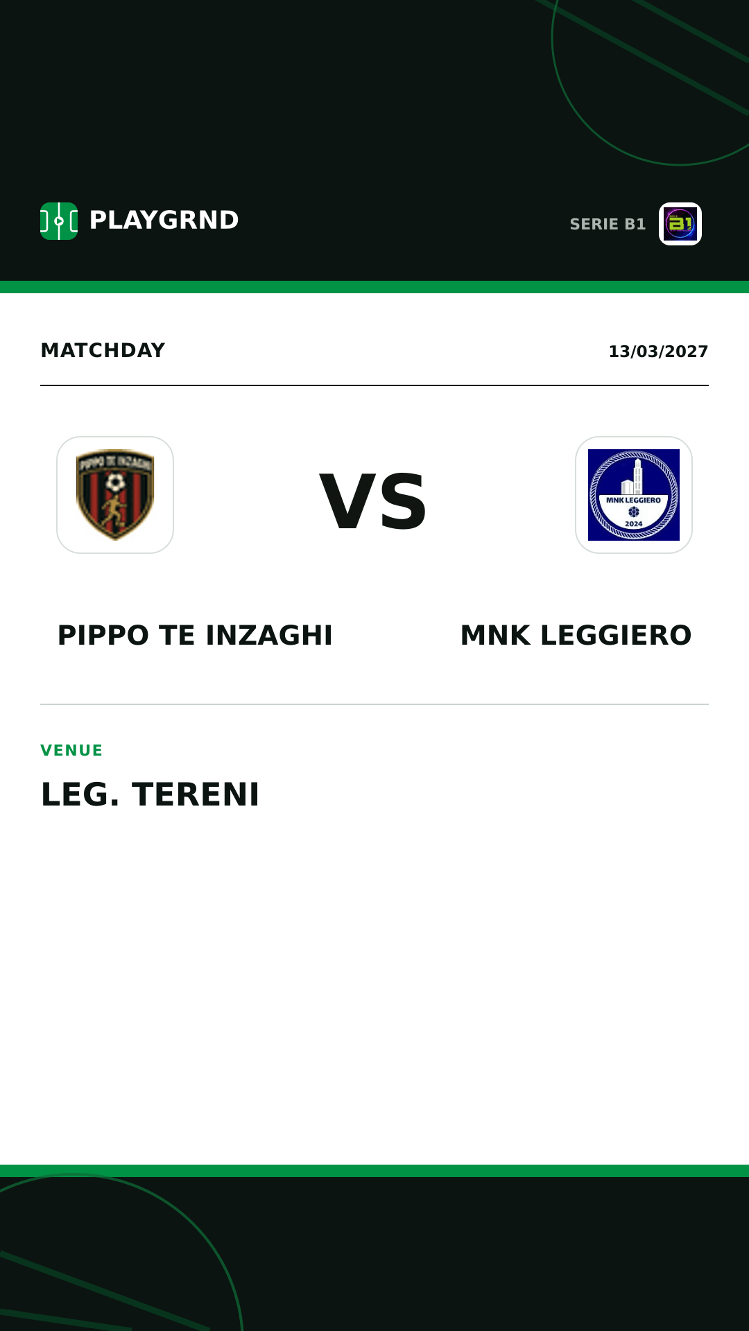 Instagram artwork: Pippo TE Inzaghi vs MNK Leggiero