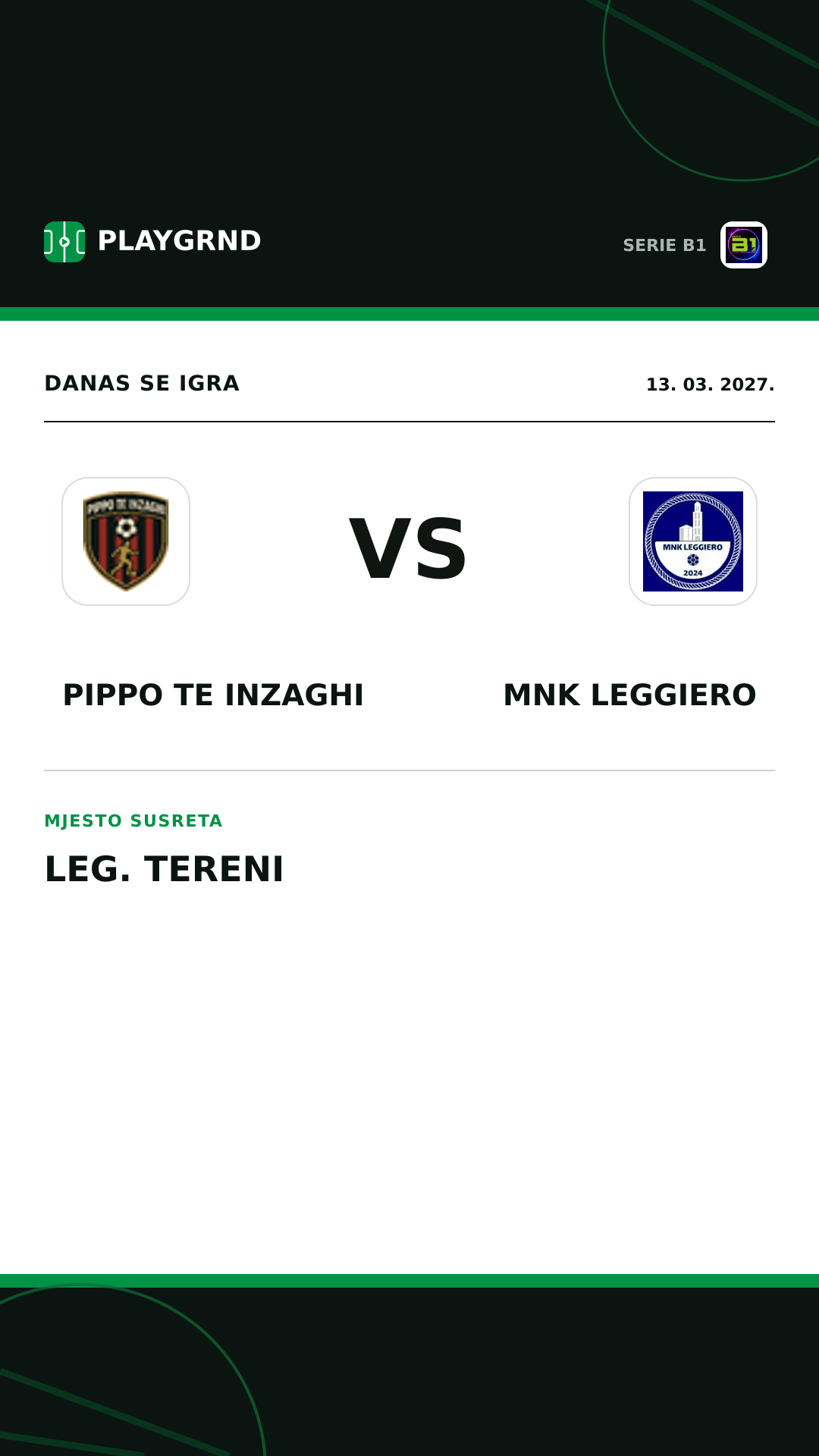 Instagram slika: Pippo TE Inzaghi vs MNK Leggiero
