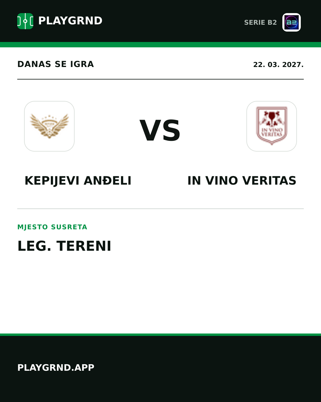 Instagram slika: Kepijevi Anđeli vs IN Vino Veritas