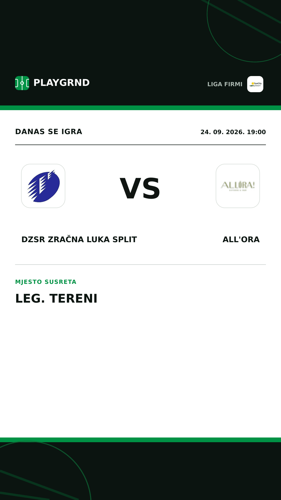 Instagram slika: DZSR Zračna Luka Split vs All'Ora