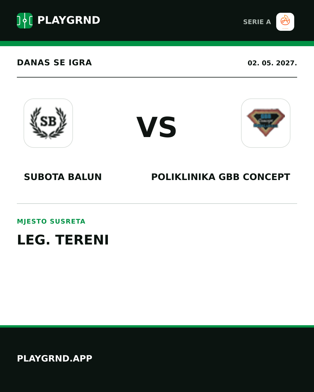 Instagram slika: Subota Balun vs Poliklinika Gbb Concept