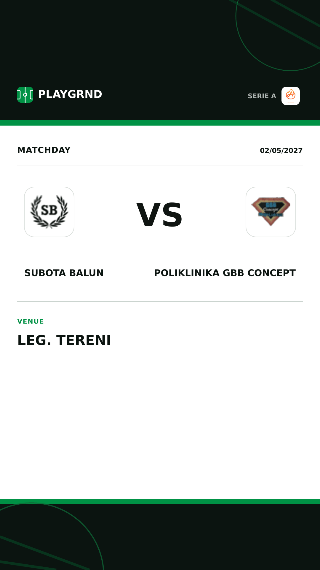 Instagram artwork: Subota Balun vs Poliklinika Gbb Concept