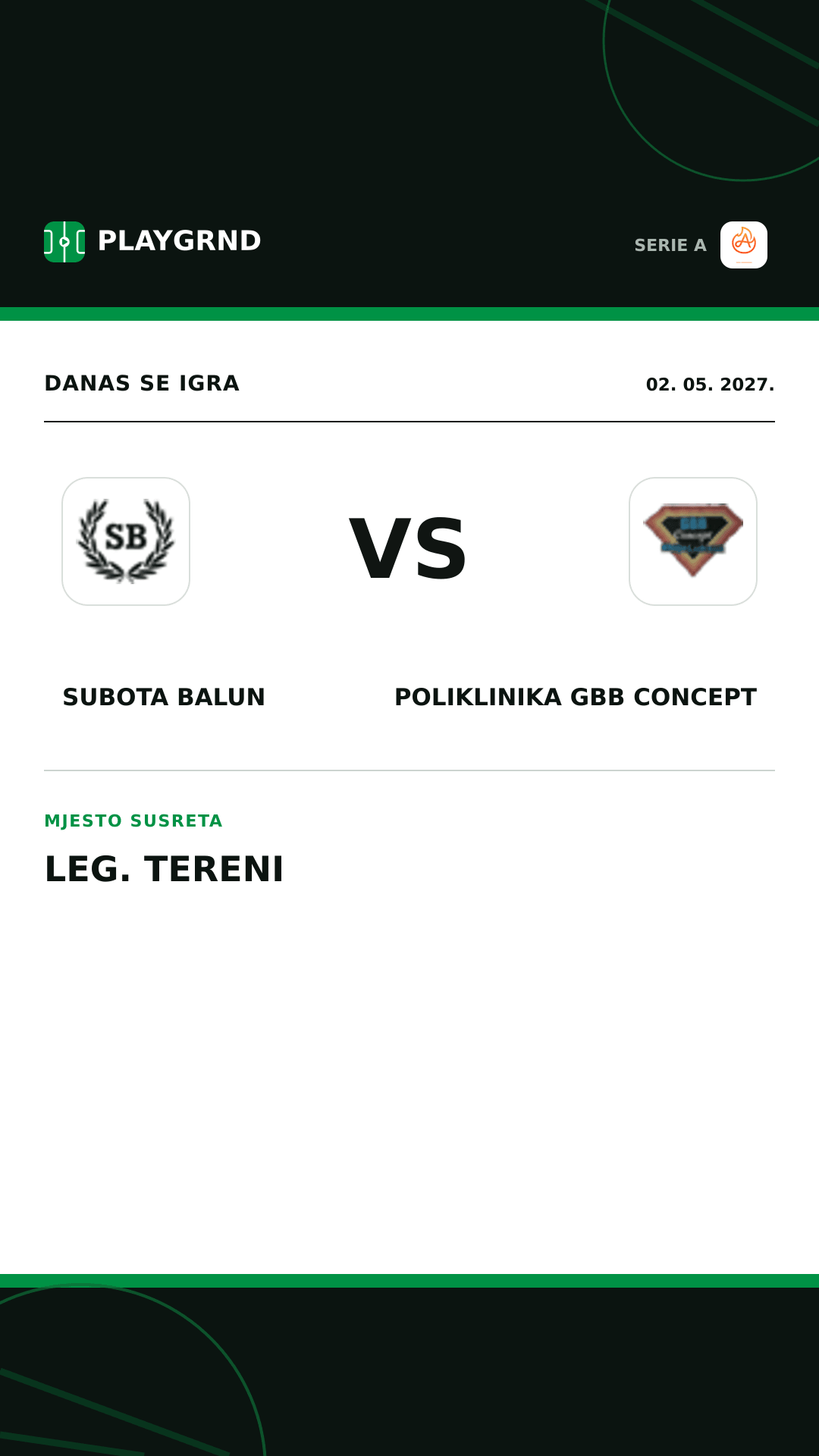 Instagram slika: Subota Balun vs Poliklinika Gbb Concept