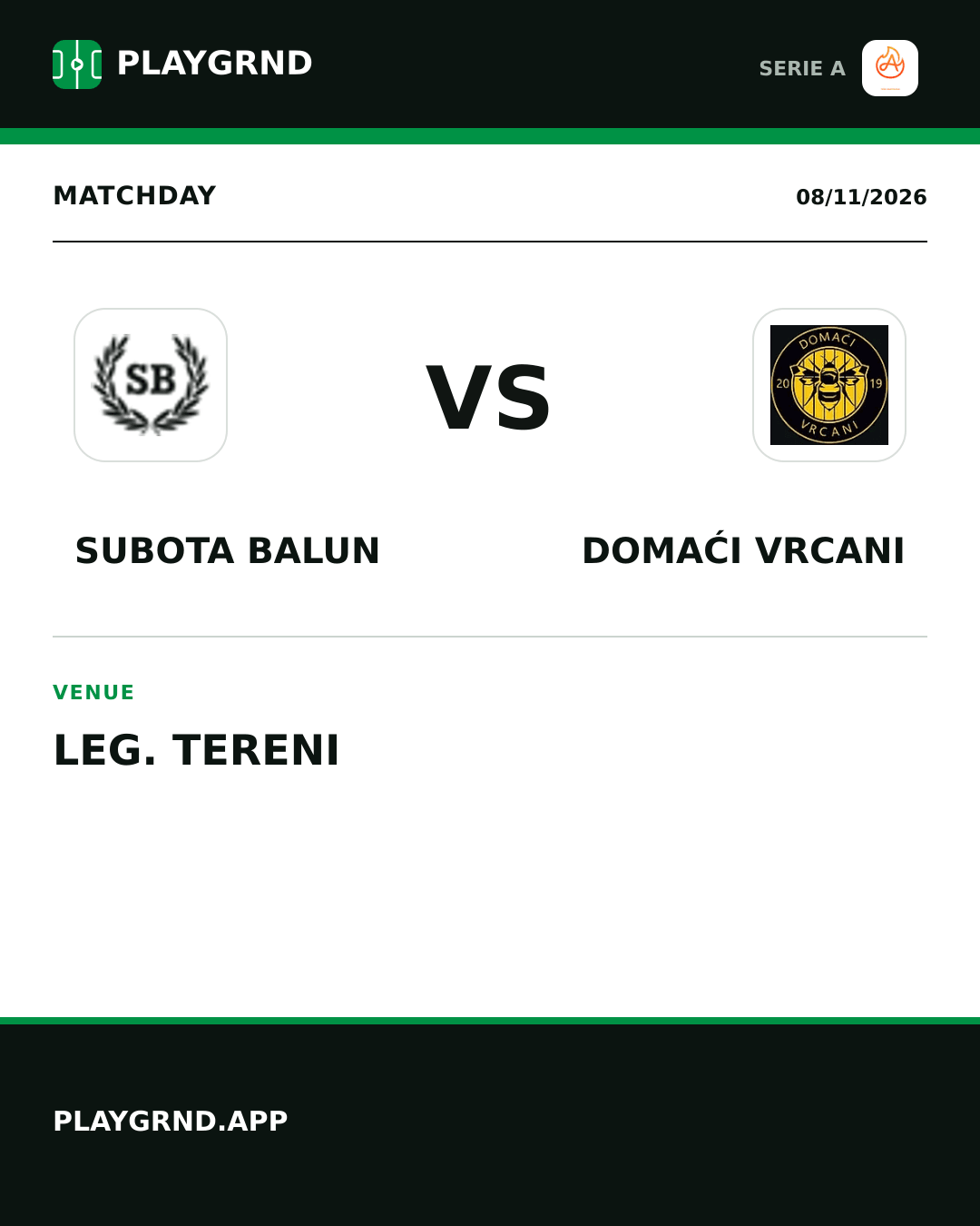 Instagram artwork: Subota Balun vs Domaći Vrcani