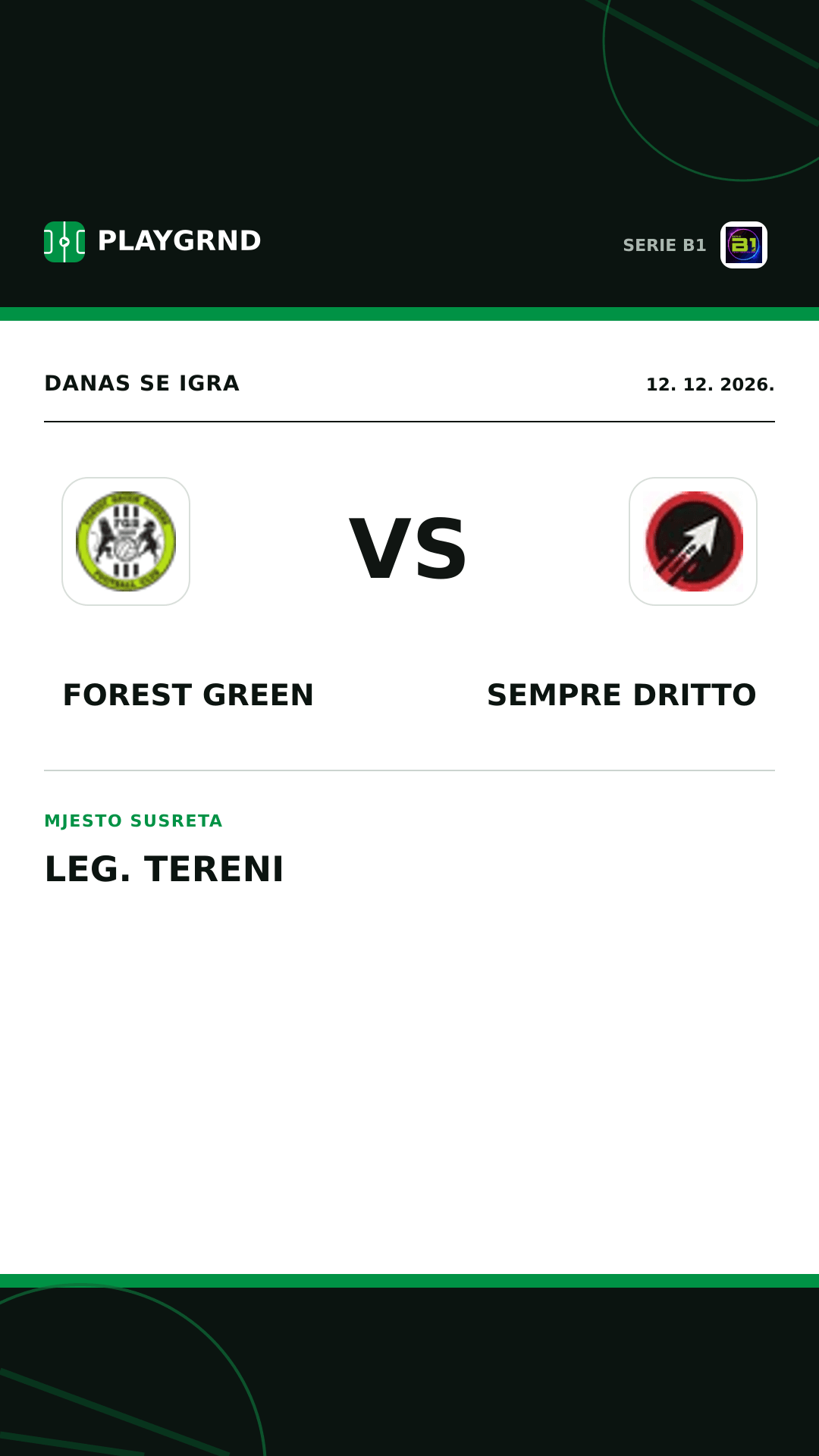 Instagram slika: Forest Green vs Sempre Dritto