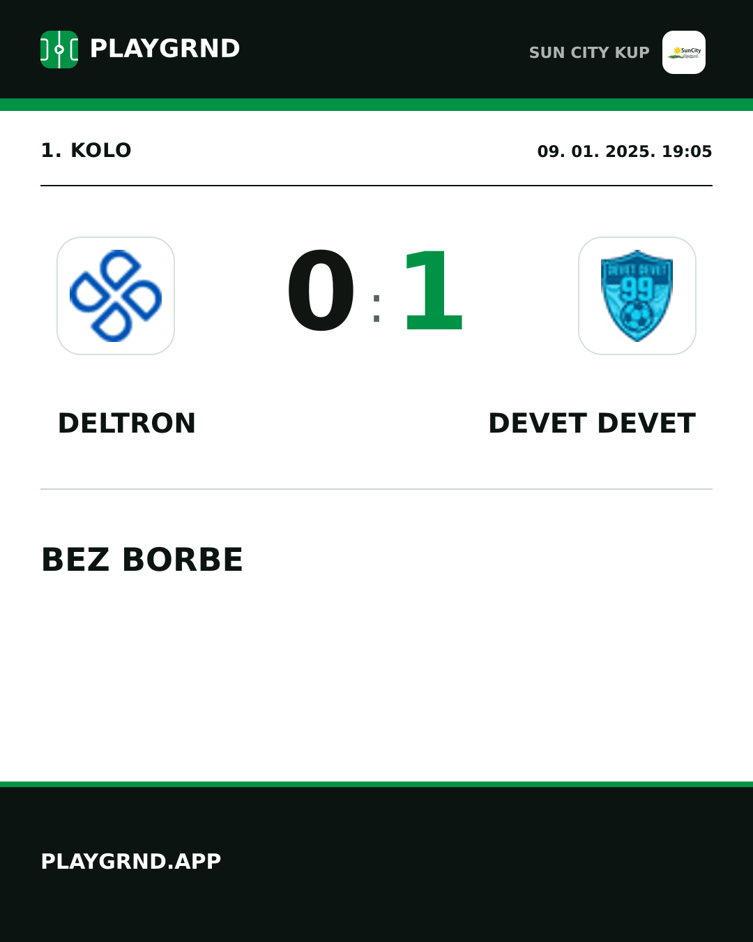 Instagram slika: Deltron 0:1 Devet Devet