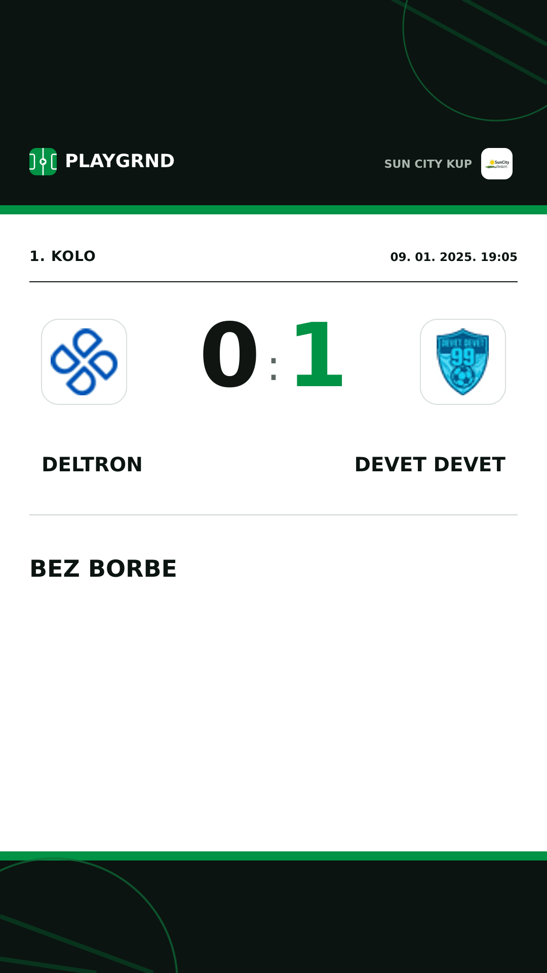 Instagram slika: Deltron 0:1 Devet Devet