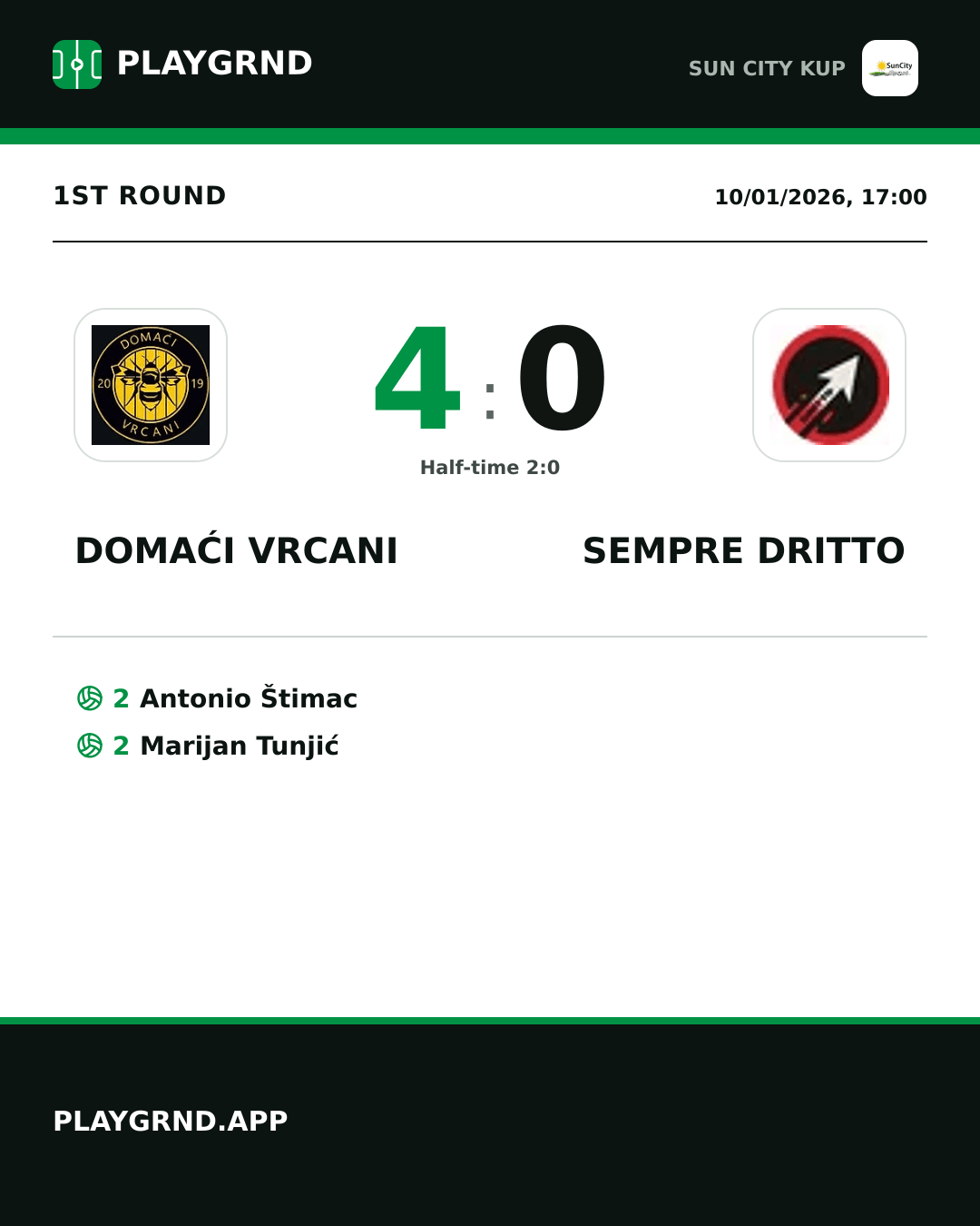 Instagram artwork: Domaći Vrcani 4:0 Sempre Dritto