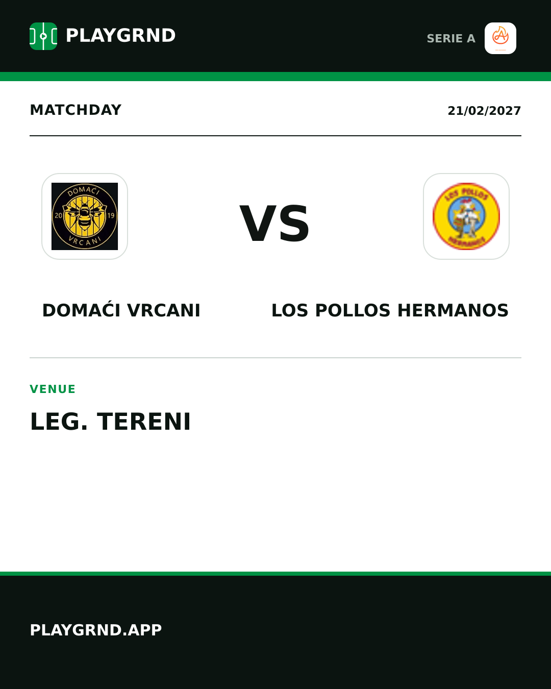 Instagram artwork: Domaći Vrcani vs Los Pollos Hermanos