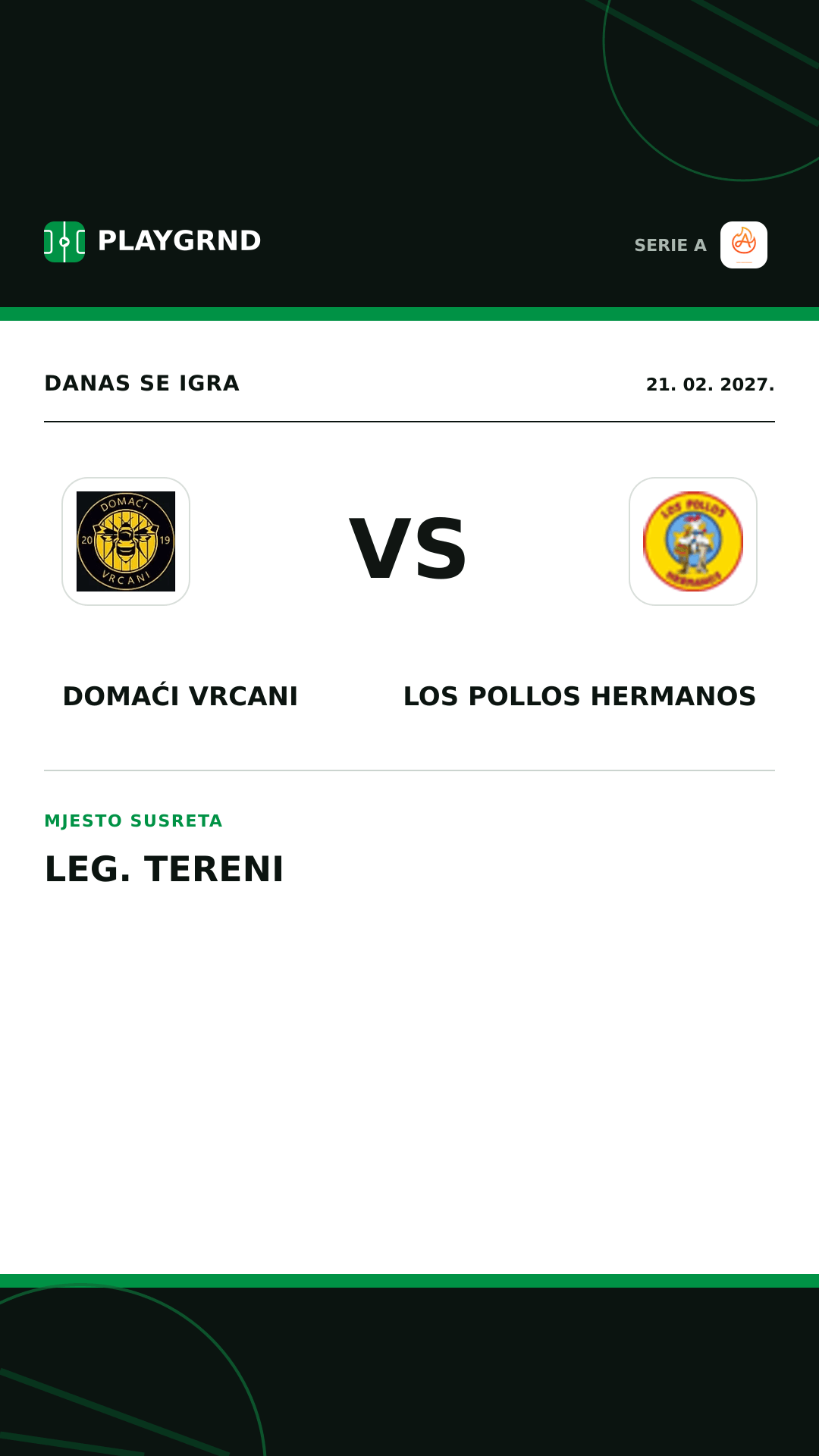 Instagram slika: Domaći Vrcani vs Los Pollos Hermanos