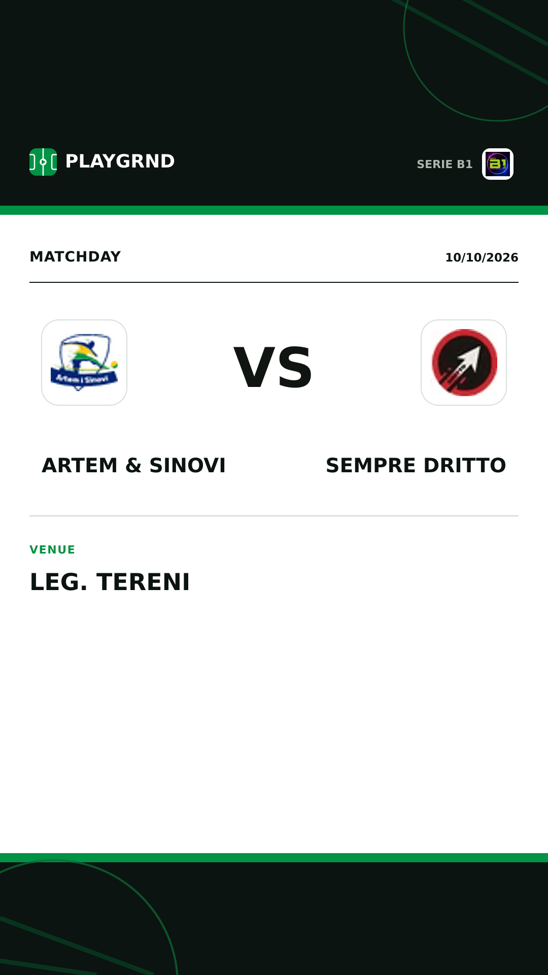 Instagram artwork: Artem & Sinovi vs Sempre Dritto