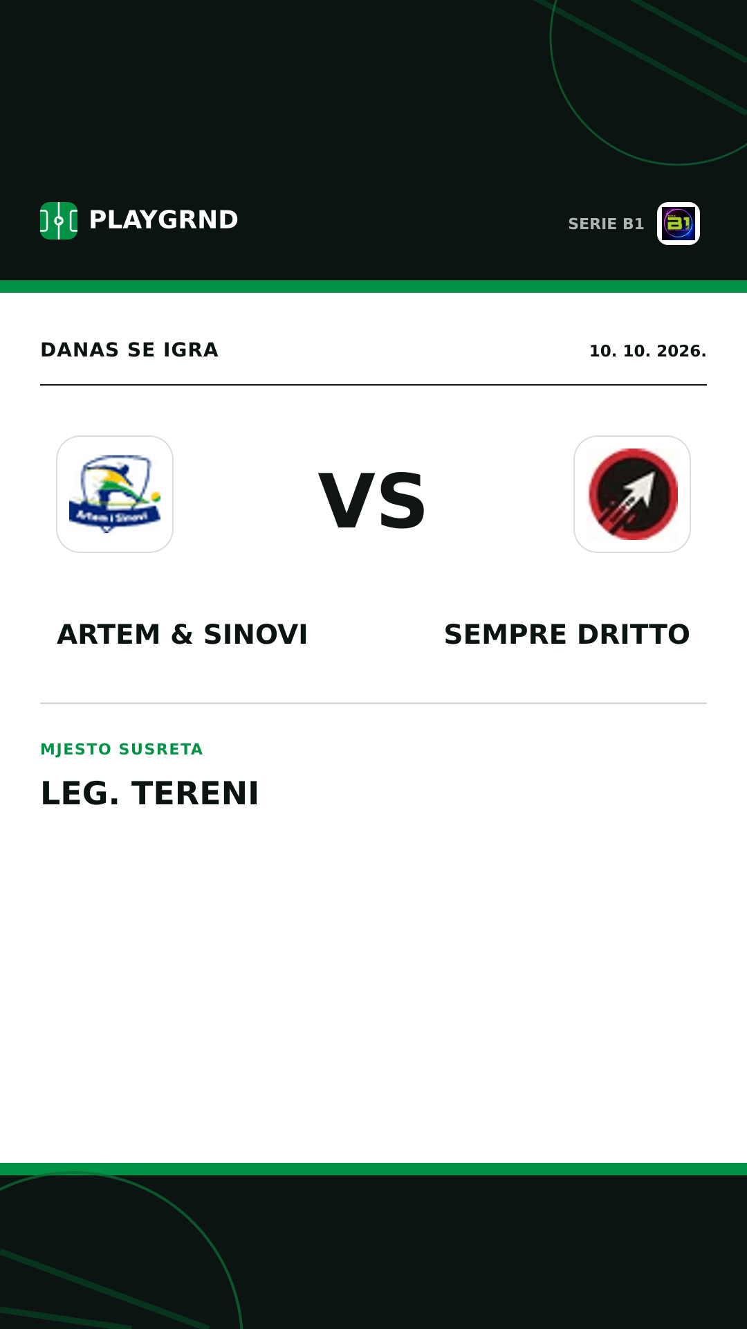 Instagram slika: Artem & Sinovi vs Sempre Dritto