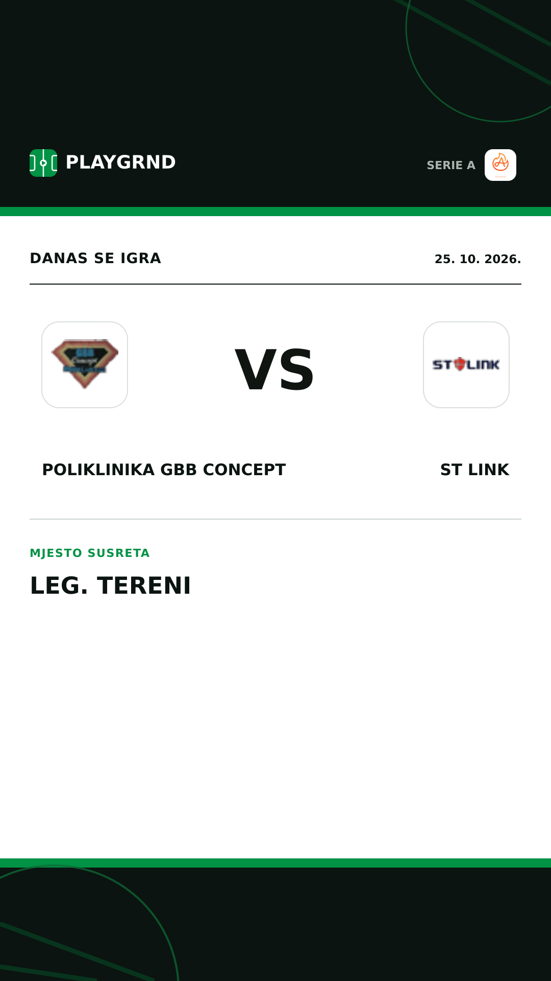 Instagram slika: Poliklinika Gbb Concept vs ST Link