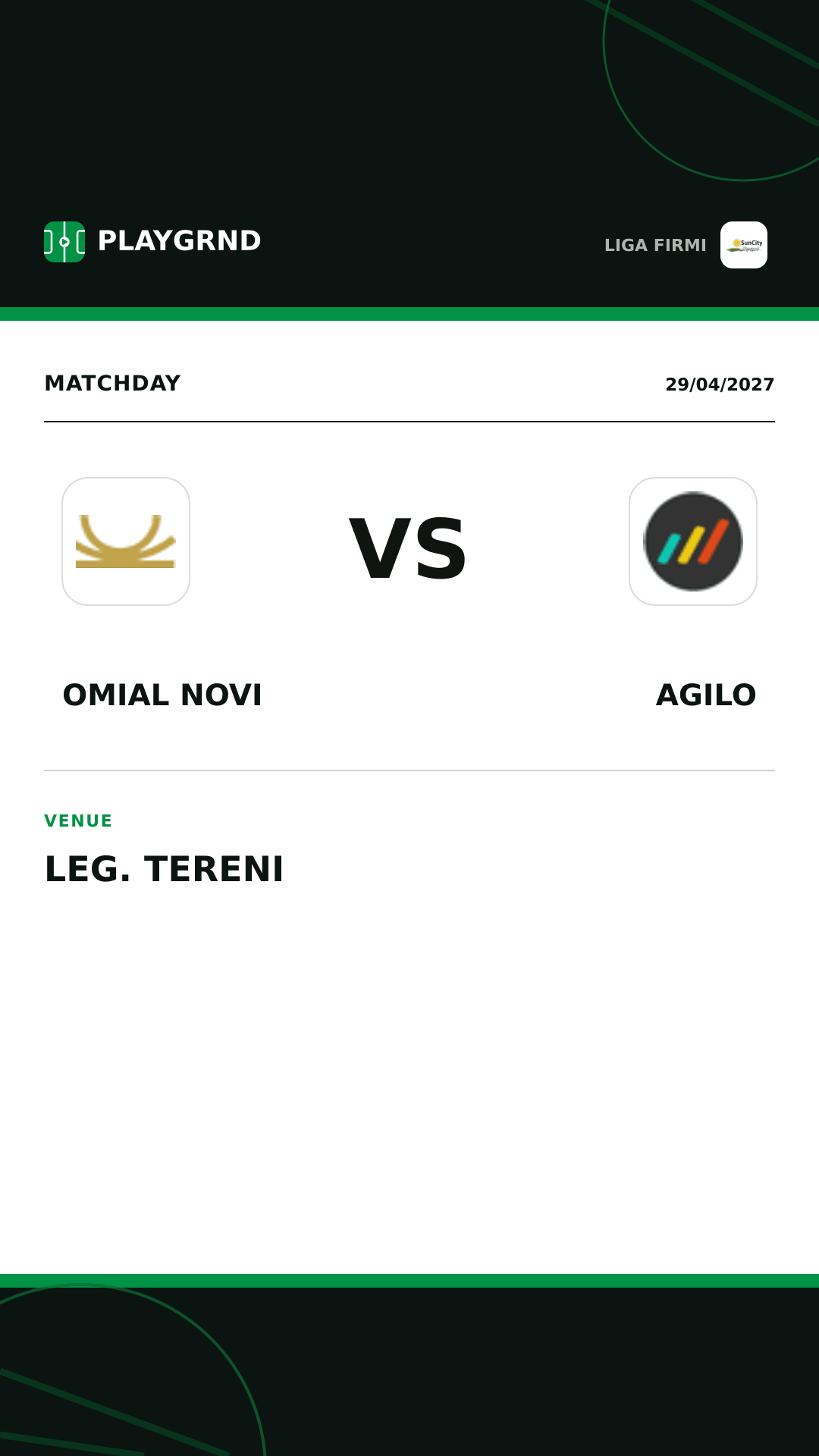 Instagram artwork: Omial Novi vs Agilo