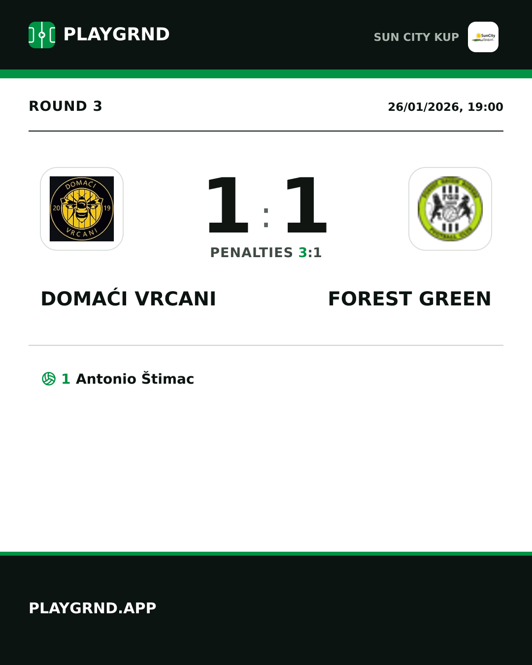 Instagram artwork: Domaći Vrcani 1:1 Forest Green