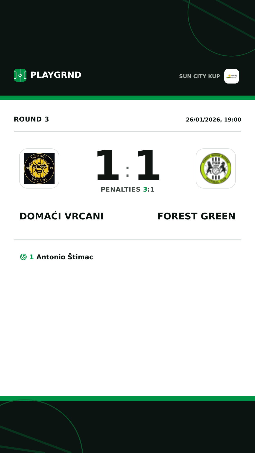 Instagram artwork: Domaći Vrcani 1:1 Forest Green