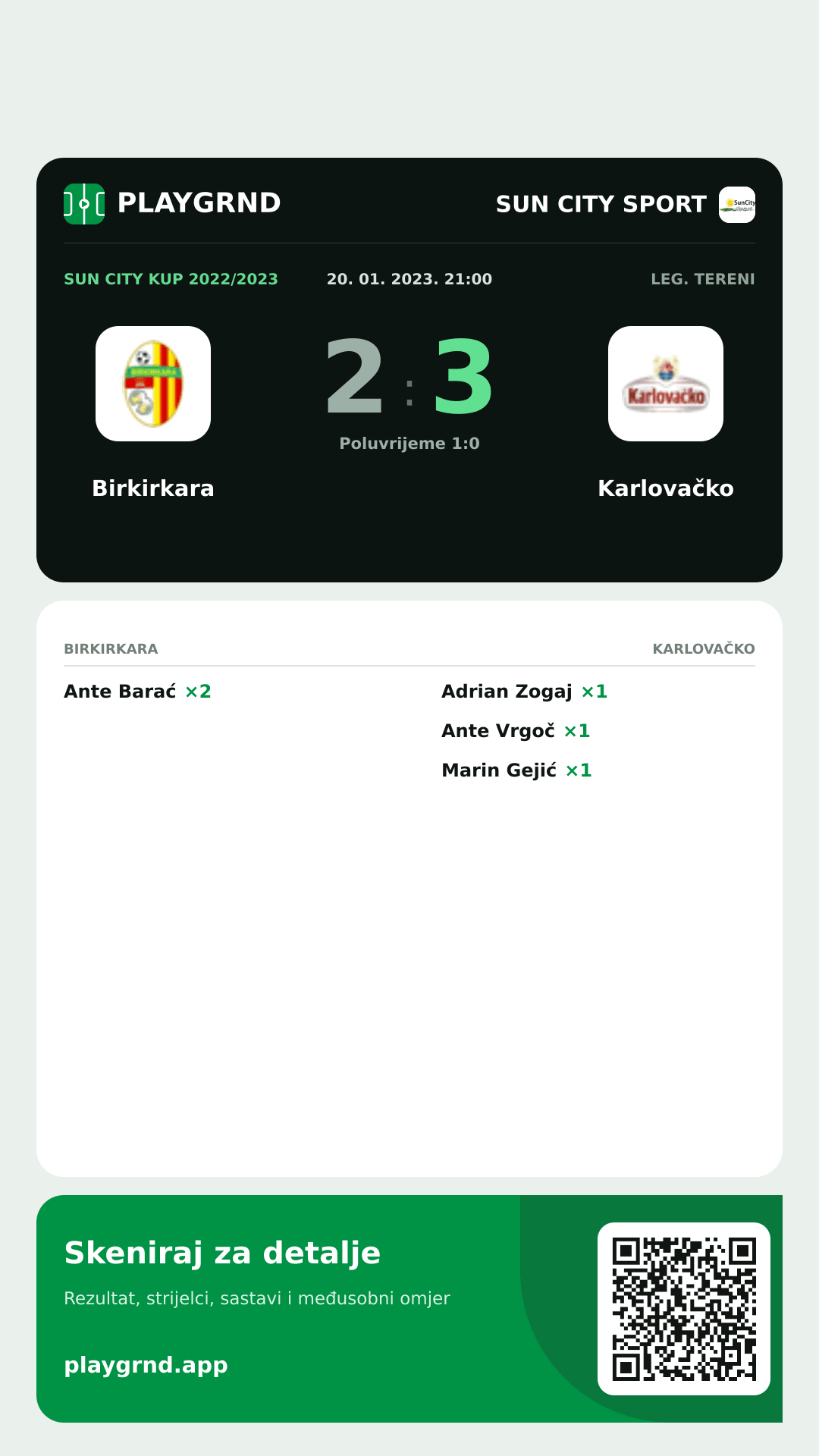 Story slika: Birkirkara 2:3 Karlovačko