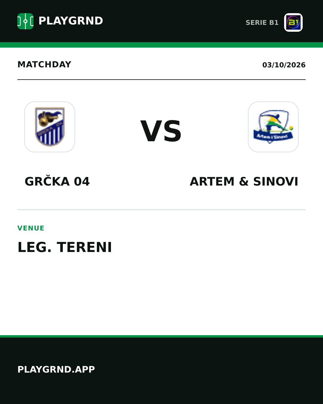 Instagram artwork: Grčka 04 vs Artem & Sinovi