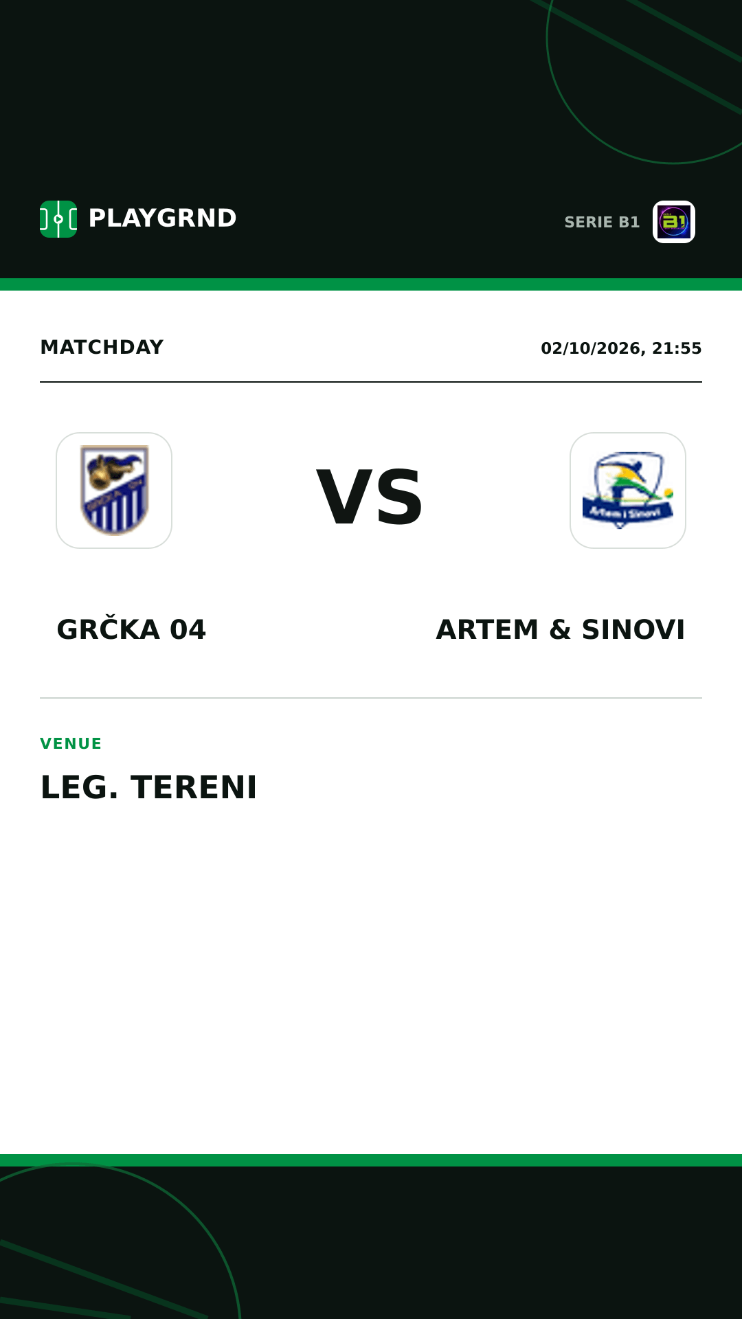 Instagram artwork: Grčka 04 vs Artem & Sinovi