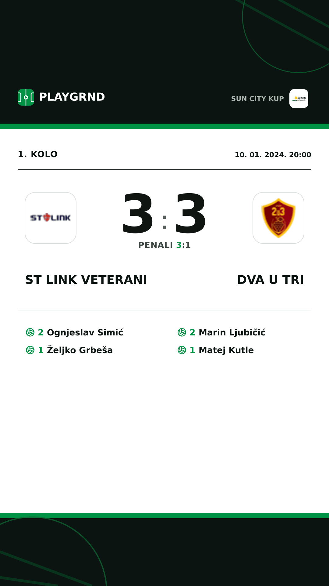 Instagram slika: ST Link Veterani 3:3 Dva U Tri