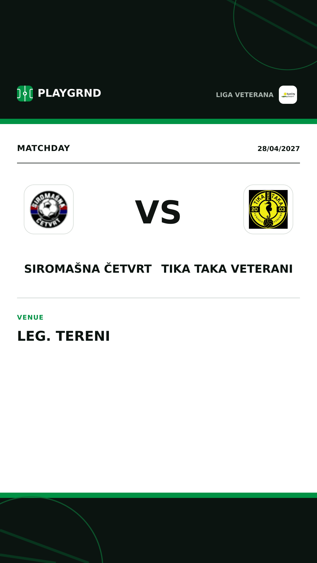 Instagram artwork: Siromašna Četvrt vs Tika Taka Veterani