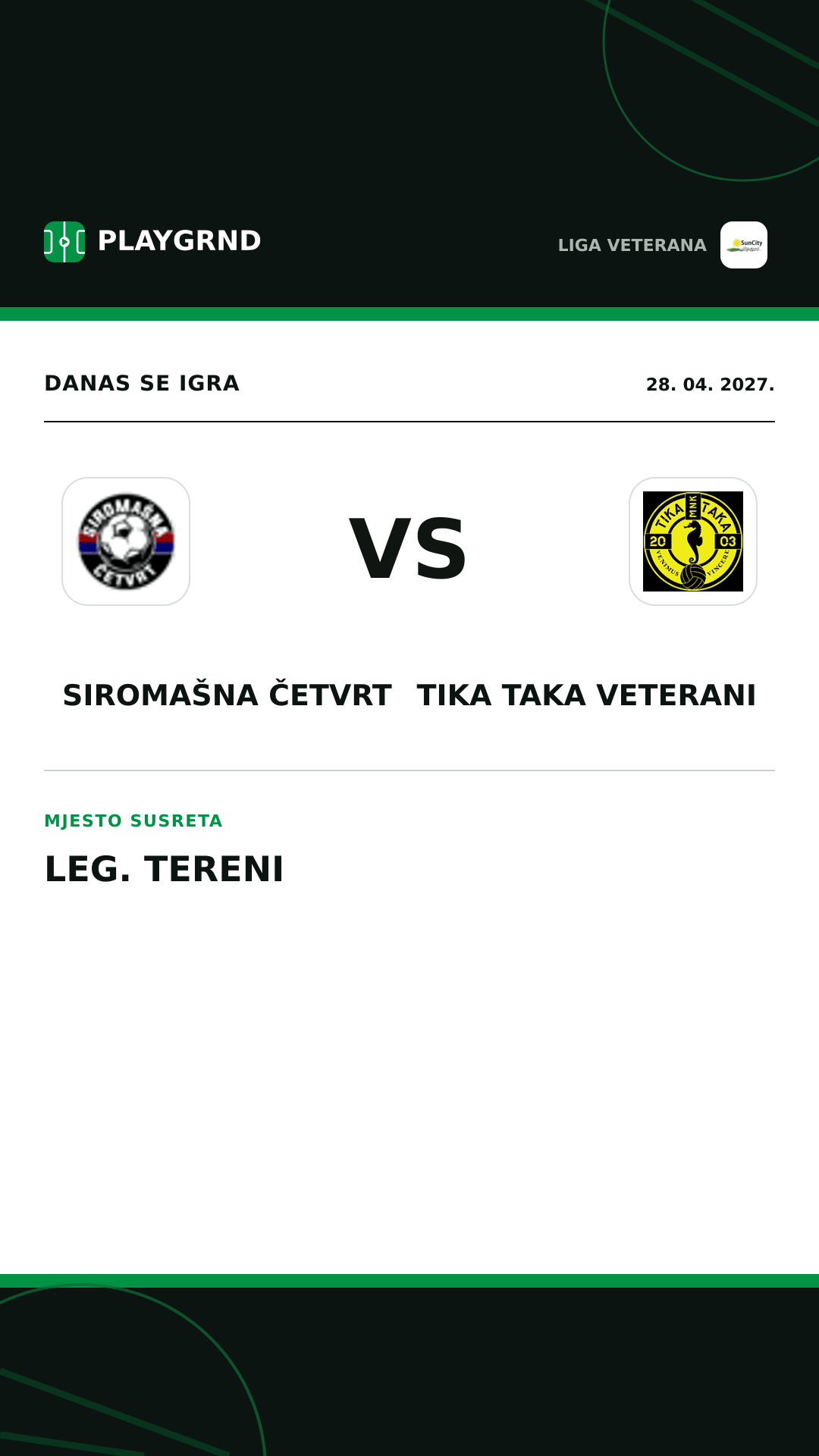 Instagram slika: Siromašna Četvrt vs Tika Taka Veterani