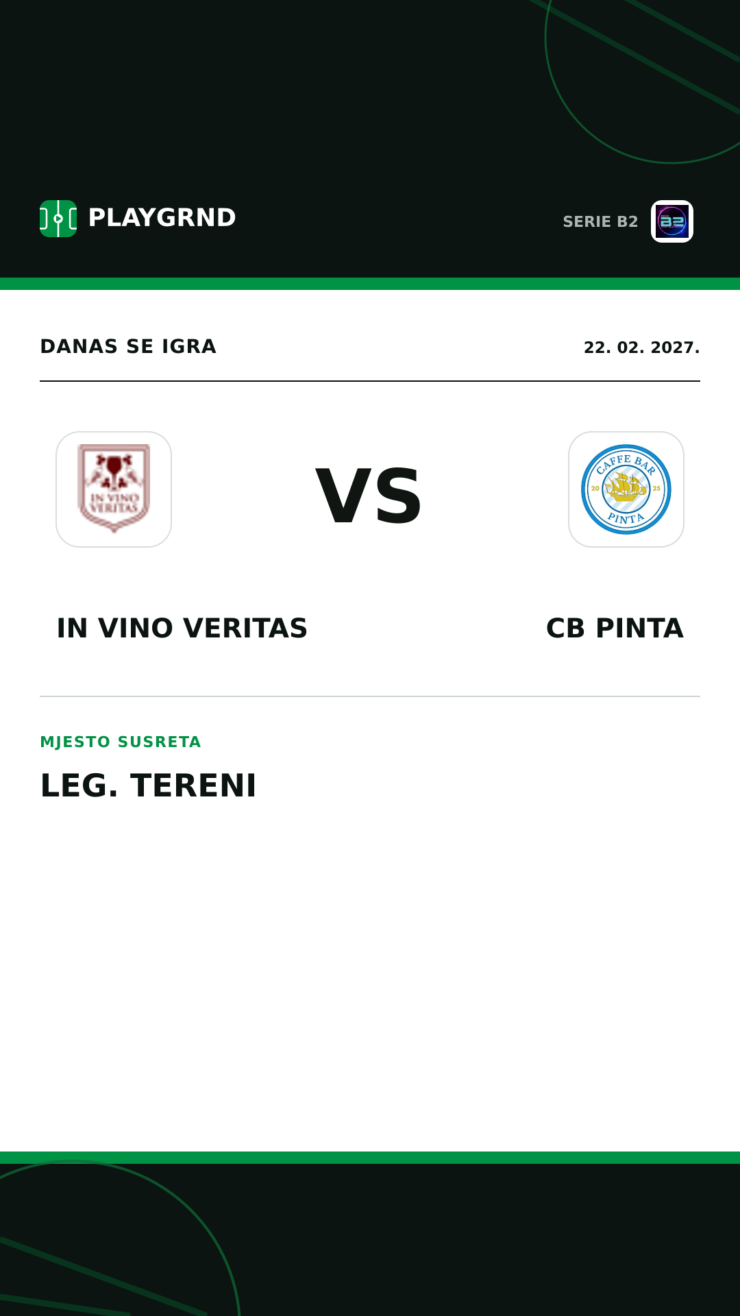 Instagram slika: IN Vino Veritas vs CB Pinta