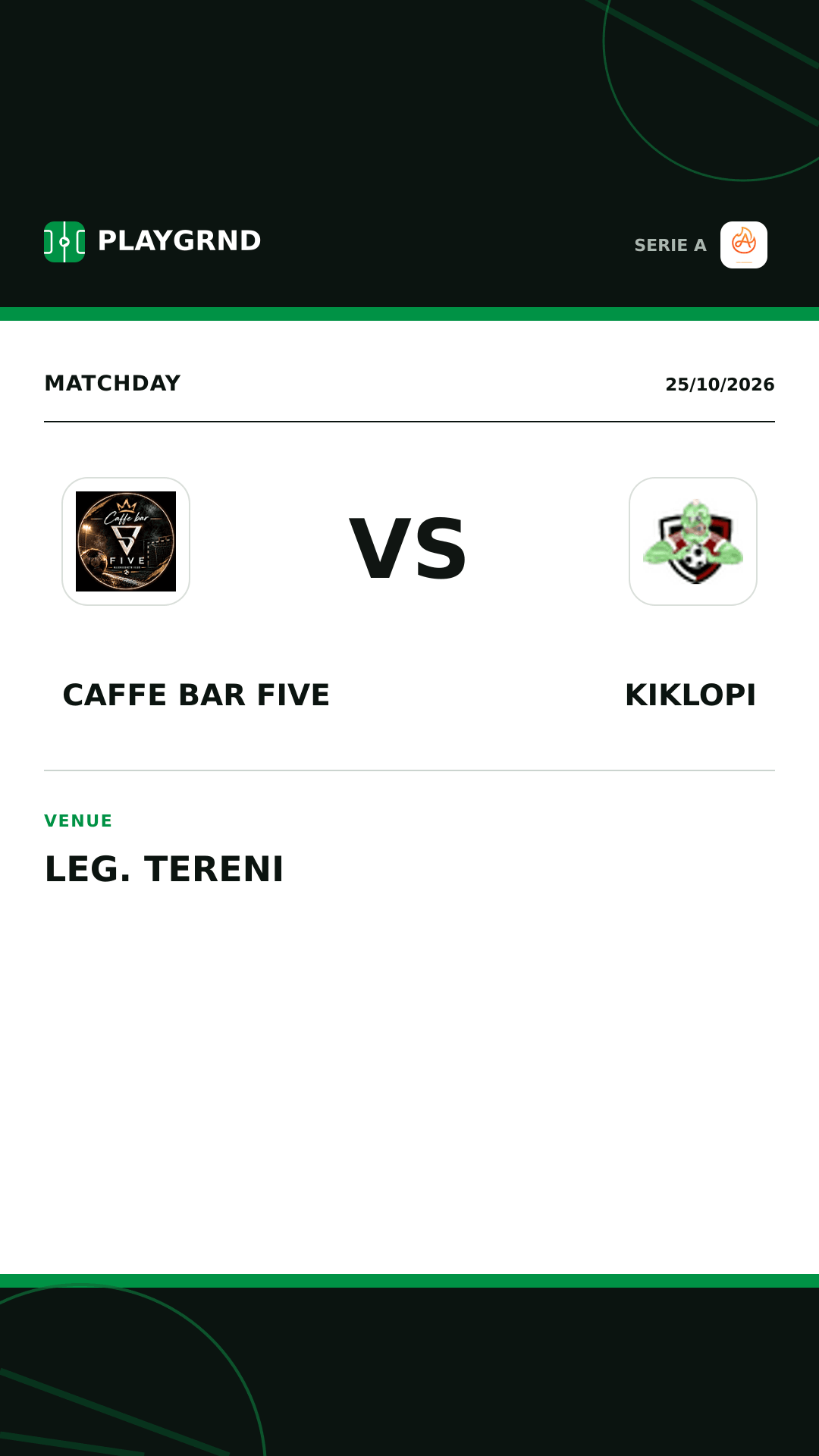 Instagram artwork: Caffe Bar Five vs Kiklopi