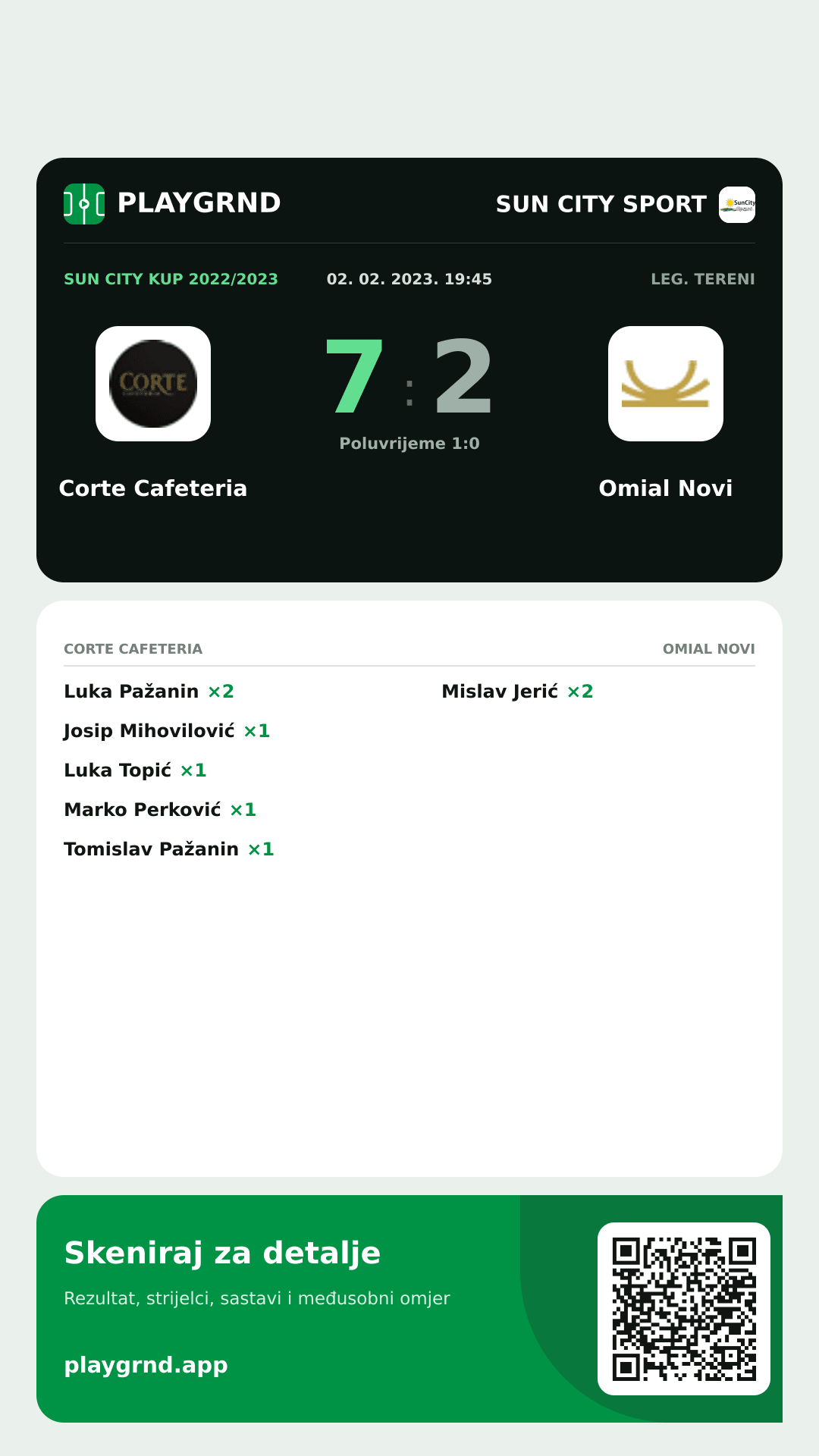 Story slika: Corte Cafeteria 7:2 Omial Novi