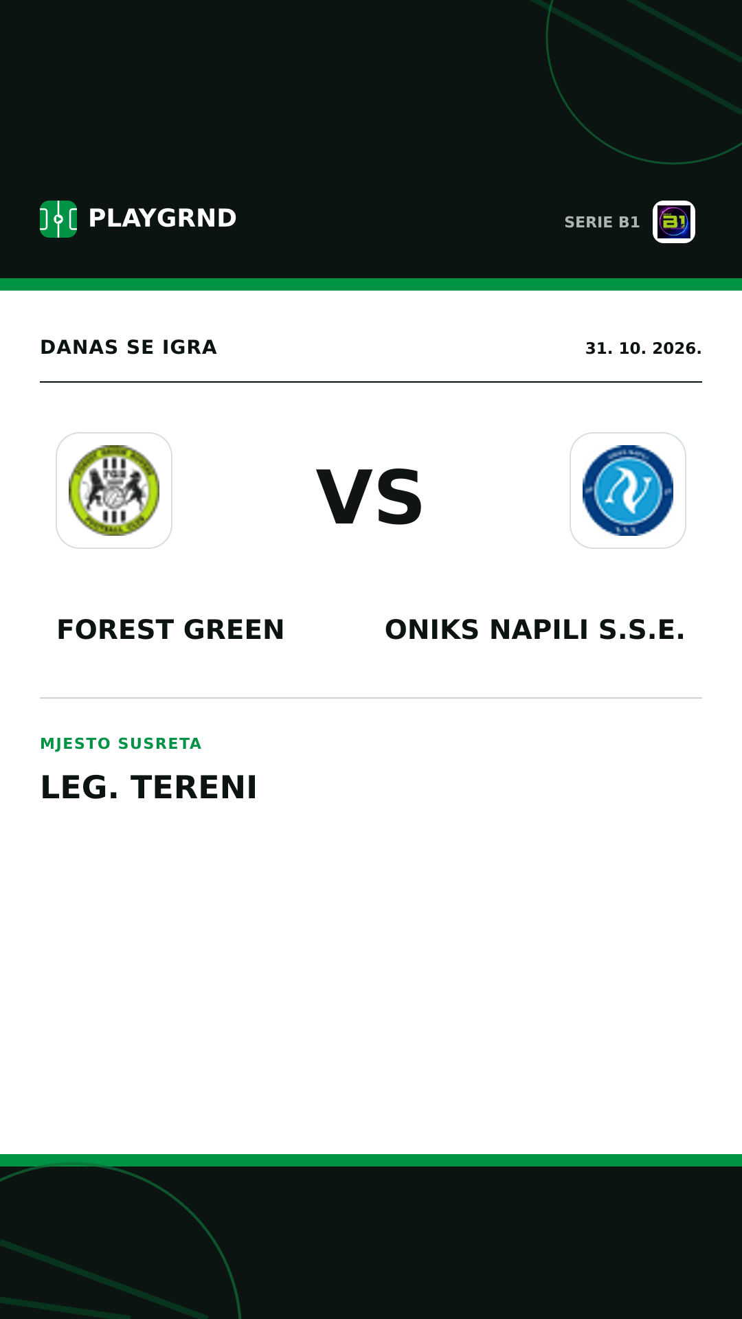 Instagram slika: Forest Green vs Oniks Napili S.S.E.