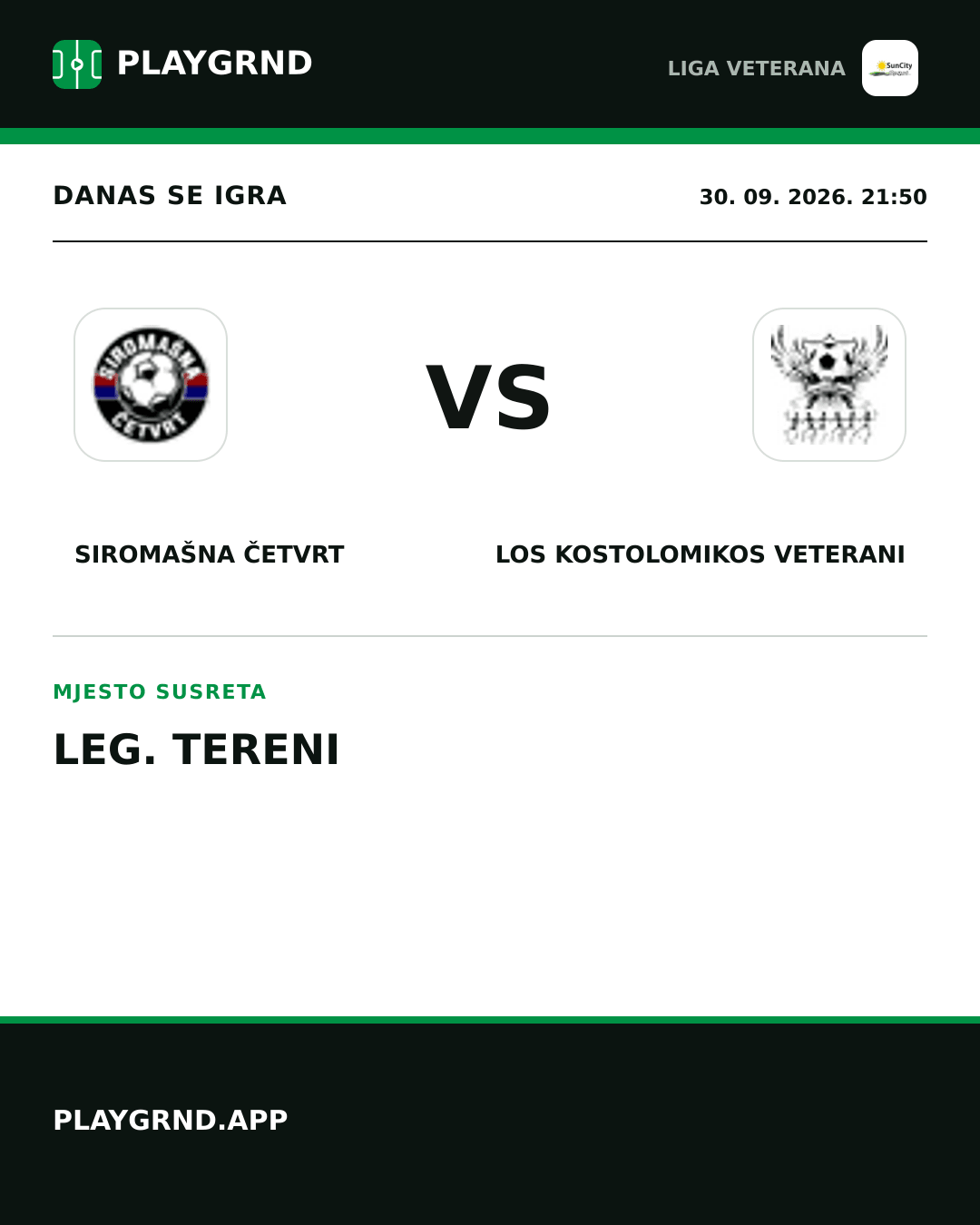 Instagram slika: Siromašna Četvrt vs Los Kostolomikos Veterani