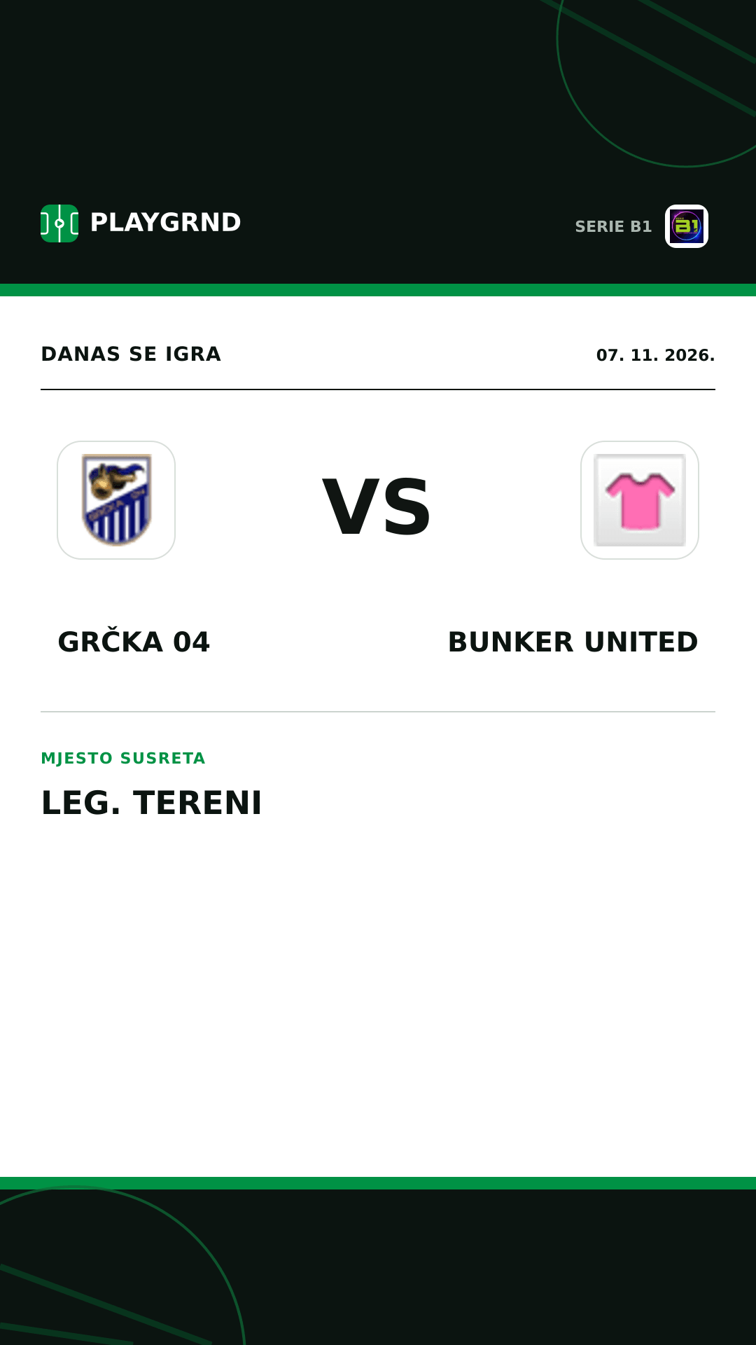 Instagram slika: Grčka 04 vs Bunker United