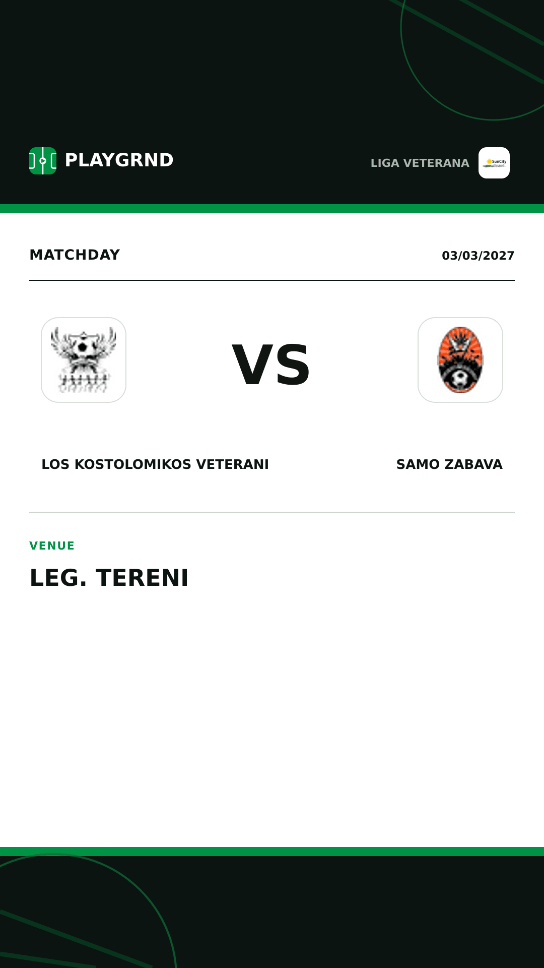 Instagram artwork: Los Kostolomikos Veterani vs Samo Zabava