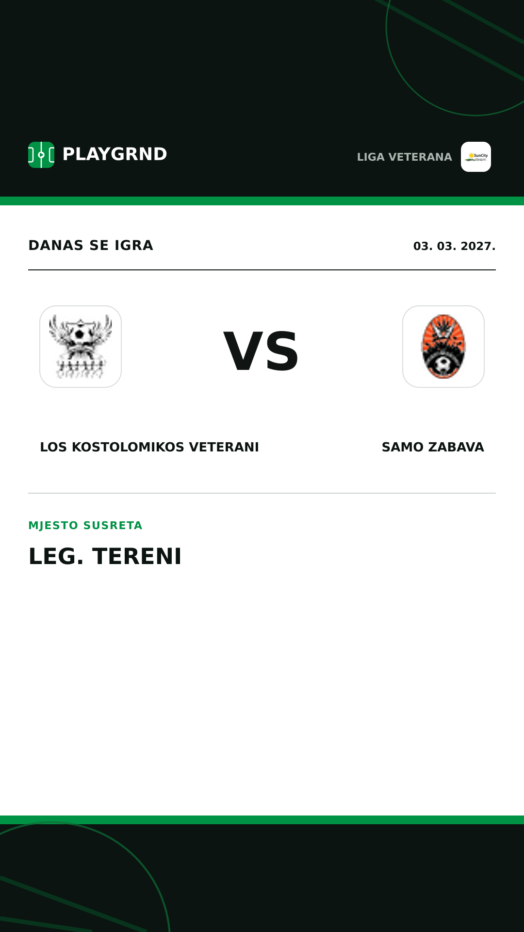 Instagram slika: Los Kostolomikos Veterani vs Samo Zabava