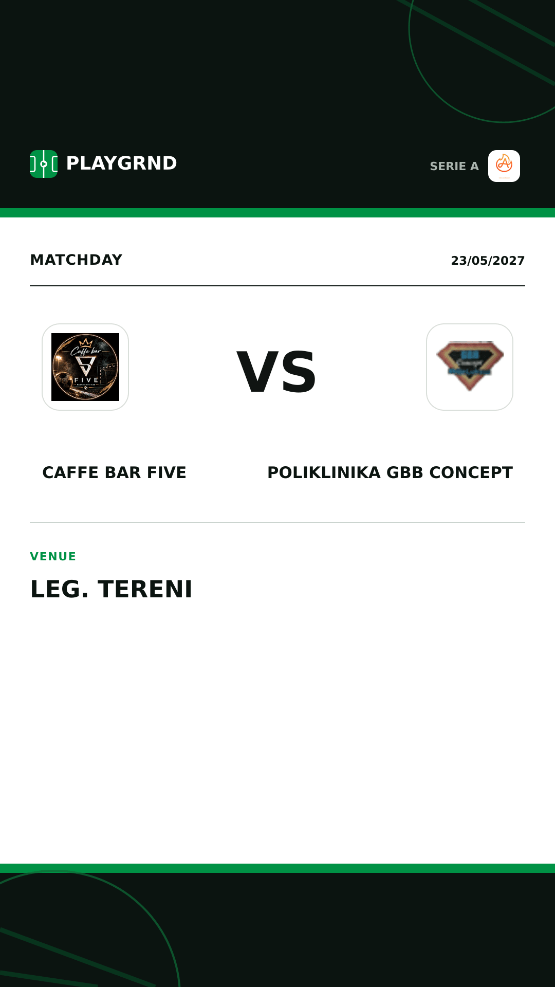 Instagram artwork: Caffe Bar Five vs Poliklinika Gbb Concept