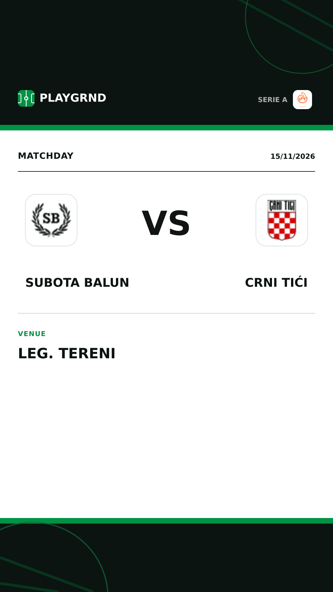 Instagram artwork: Subota Balun vs Crni Tići