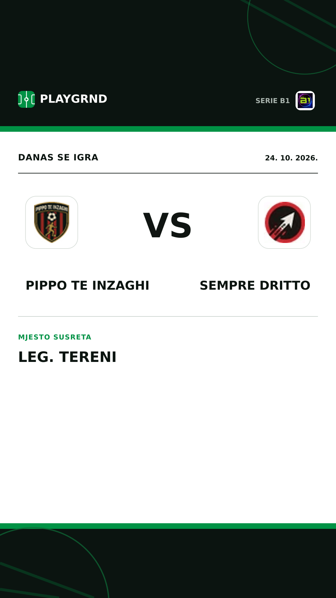 Instagram slika: Pippo TE Inzaghi vs Sempre Dritto