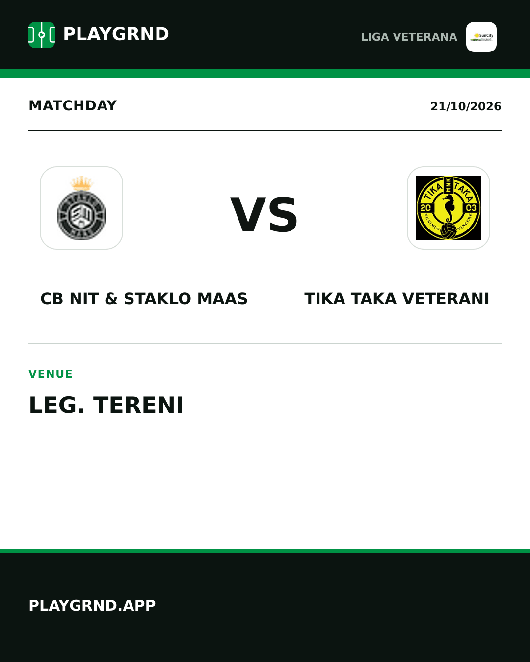 Instagram artwork: CB Nit & Staklo Maas vs Tika Taka Veterani